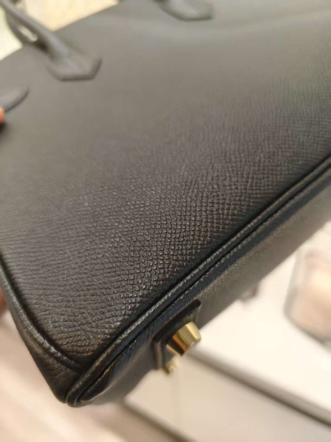 Pre-owned Certified Hermes Birkin 30 Black Epsom Leather Golden Hw, 2017, w/ lock&key, dust bag