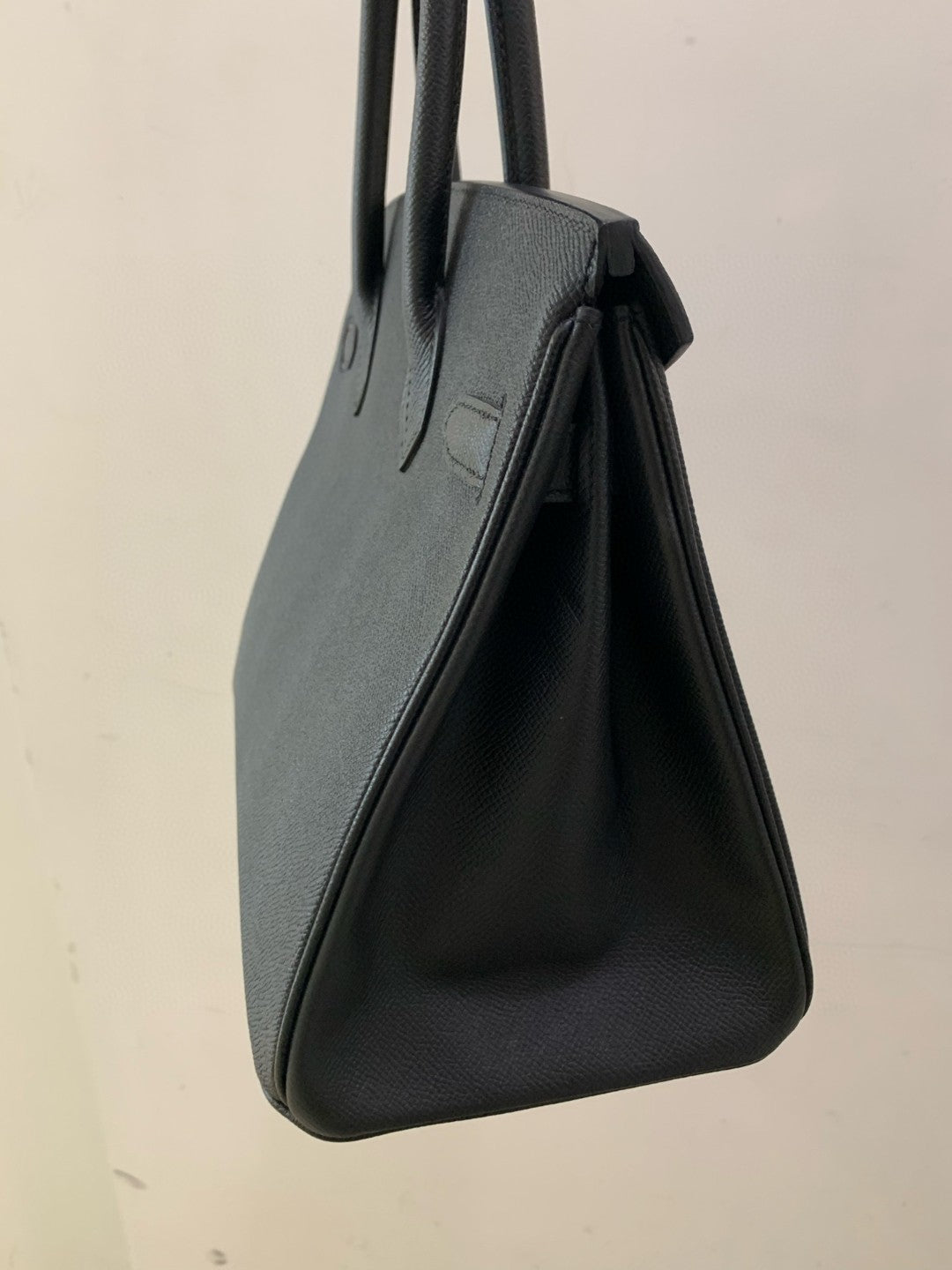 Pre-owned Certified Hermes Birkin 30 Black Epsom Leather Golden Hw, 2017, w/ lock&key, dust bag