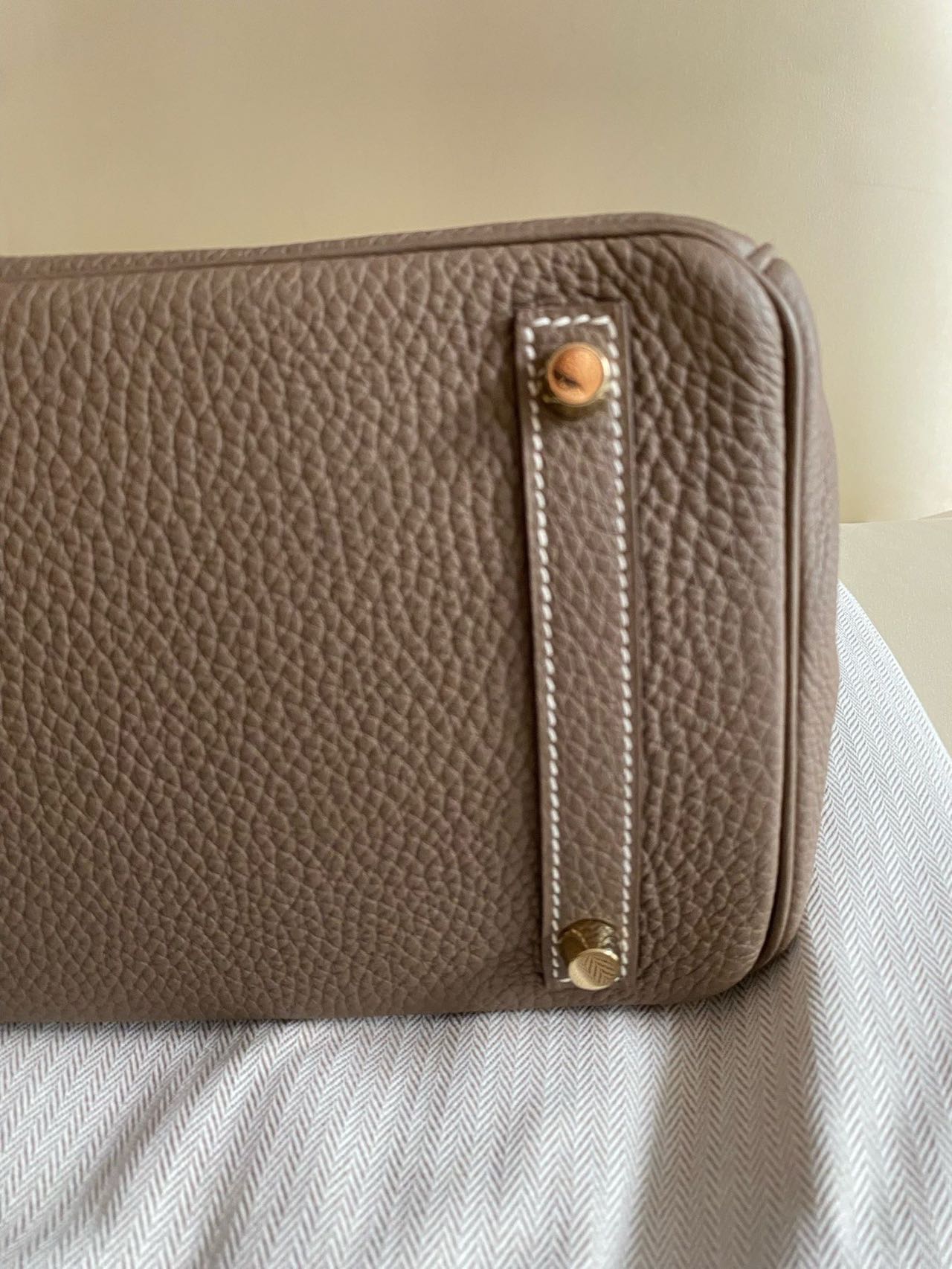 Pre-owned Certified Hermes Birkin 30 Etoupe 18 Togo Leather Golden Hardware, 2016 (X), with Full Set - box, dust bag, lock&key