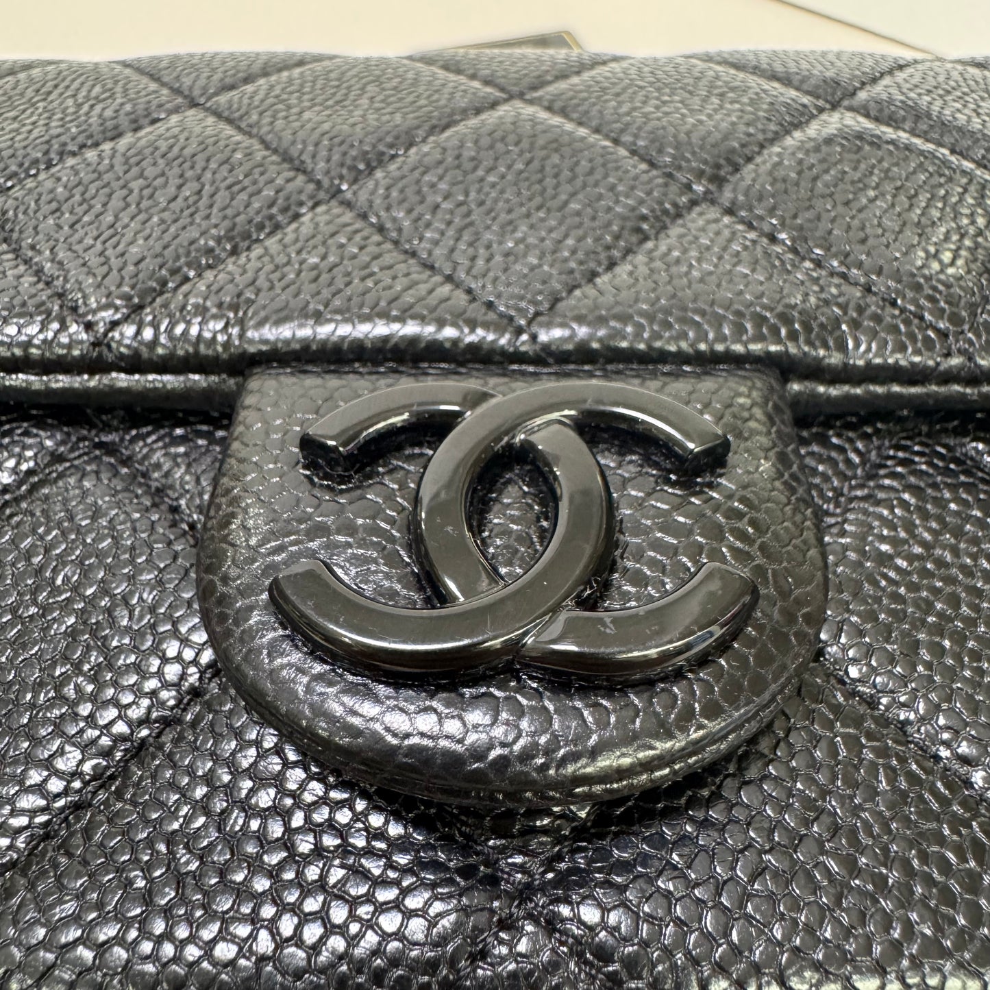 Pre-owned Certified Chanel Incognito Mini Square So Black Caviar Leather, 2020, w/ Full Set - Chanel card, box, dust bag