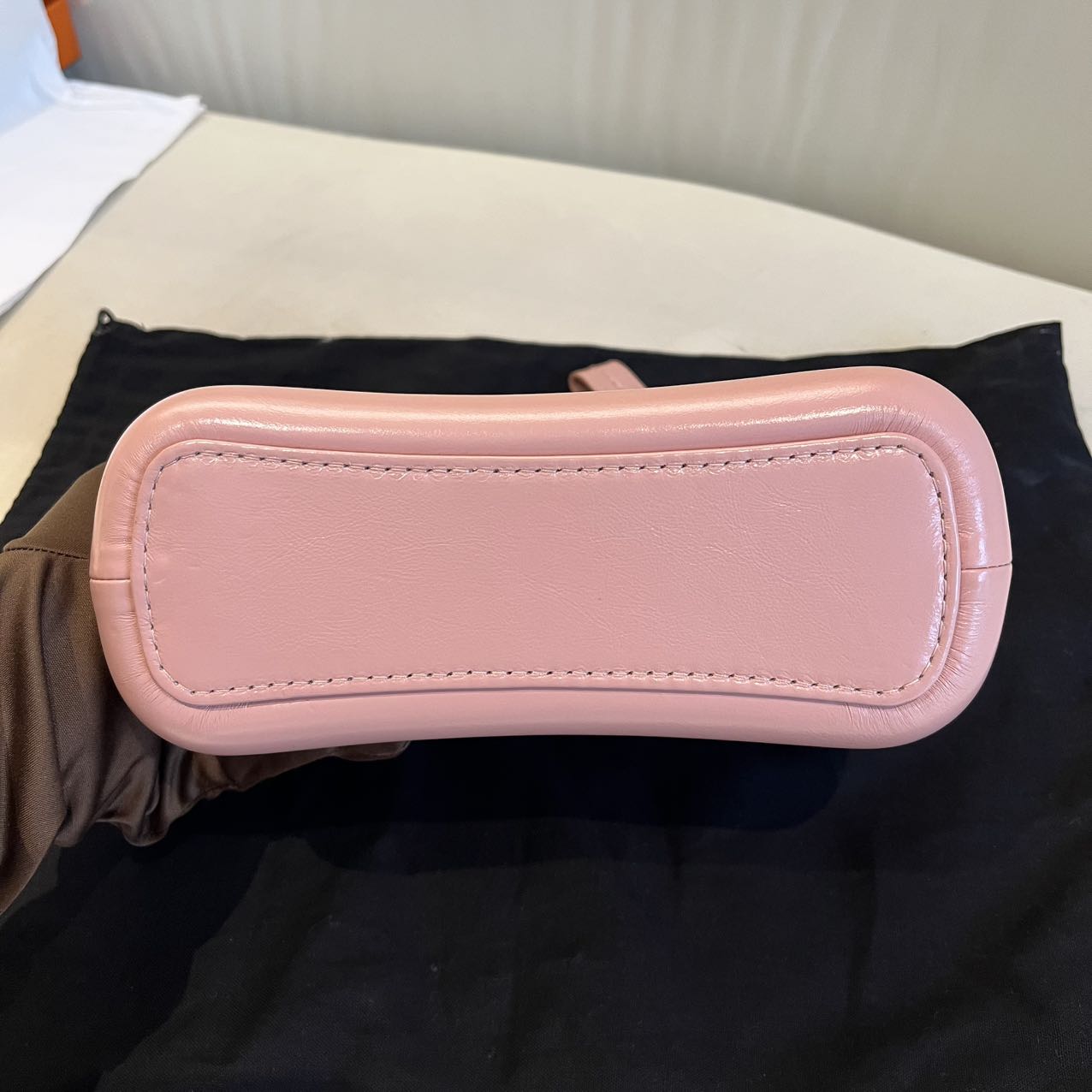 Pre-owned Certified Chanel Gabrielle Hobo Small Sakura Pink Aged Calfskin, mid-2019, w/ Full Set - Chanel box, dust bag, Chanel card