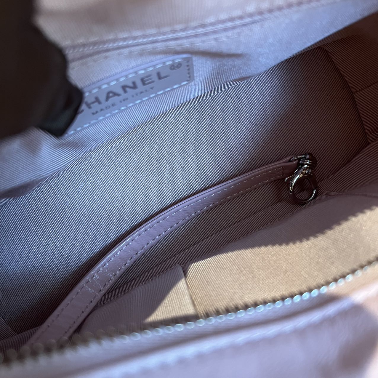Pre-owned Certified Chanel Gabrielle Hobo Small Sakura Pink Aged Calfskin, mid-2019, w/ Full Set - Chanel box, dust bag, Chanel card
