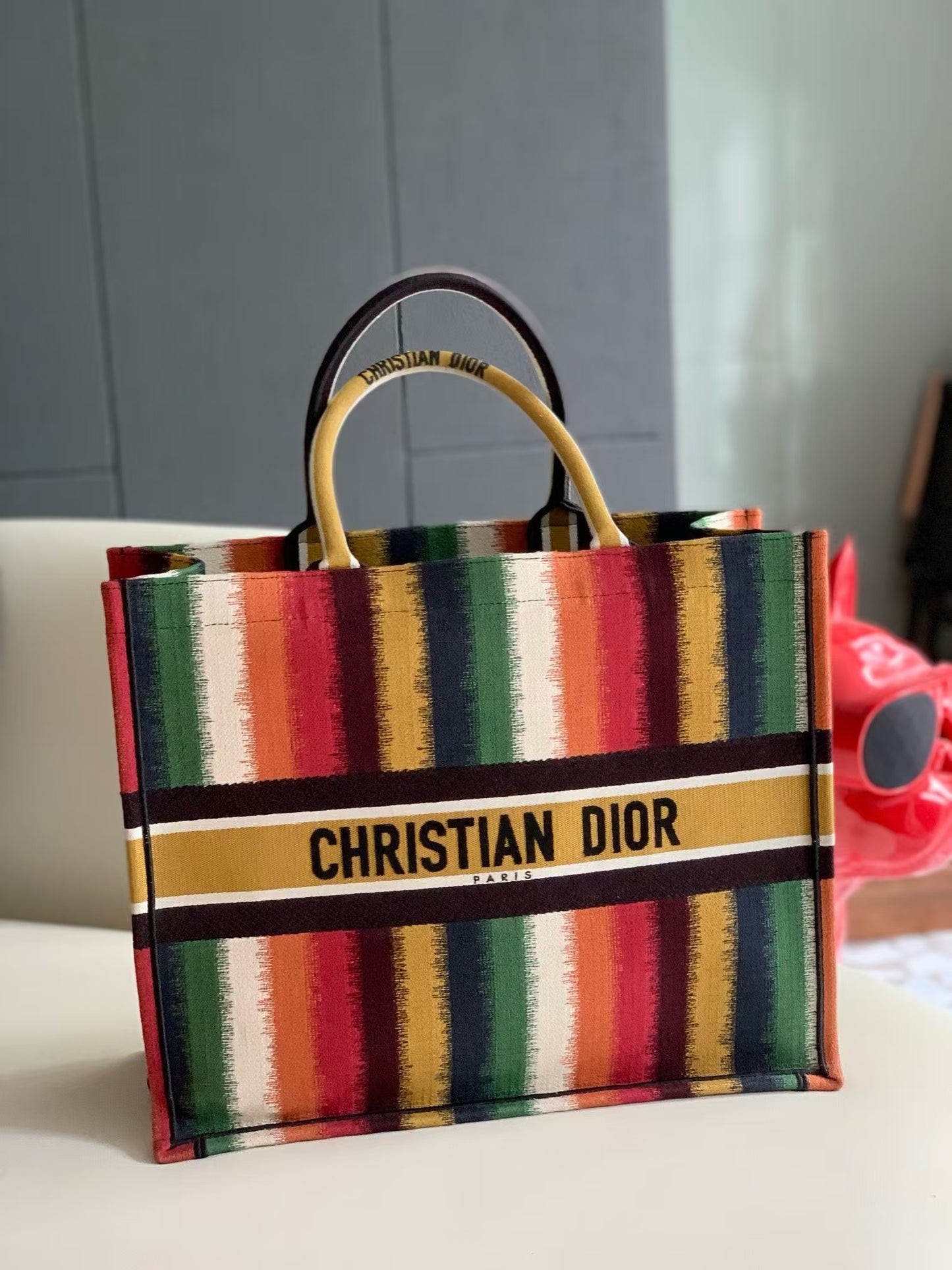 Pre-owned Certified Dior Book Tote Limited Seasonal Edition Multicolor, 2020, w/ dust bag