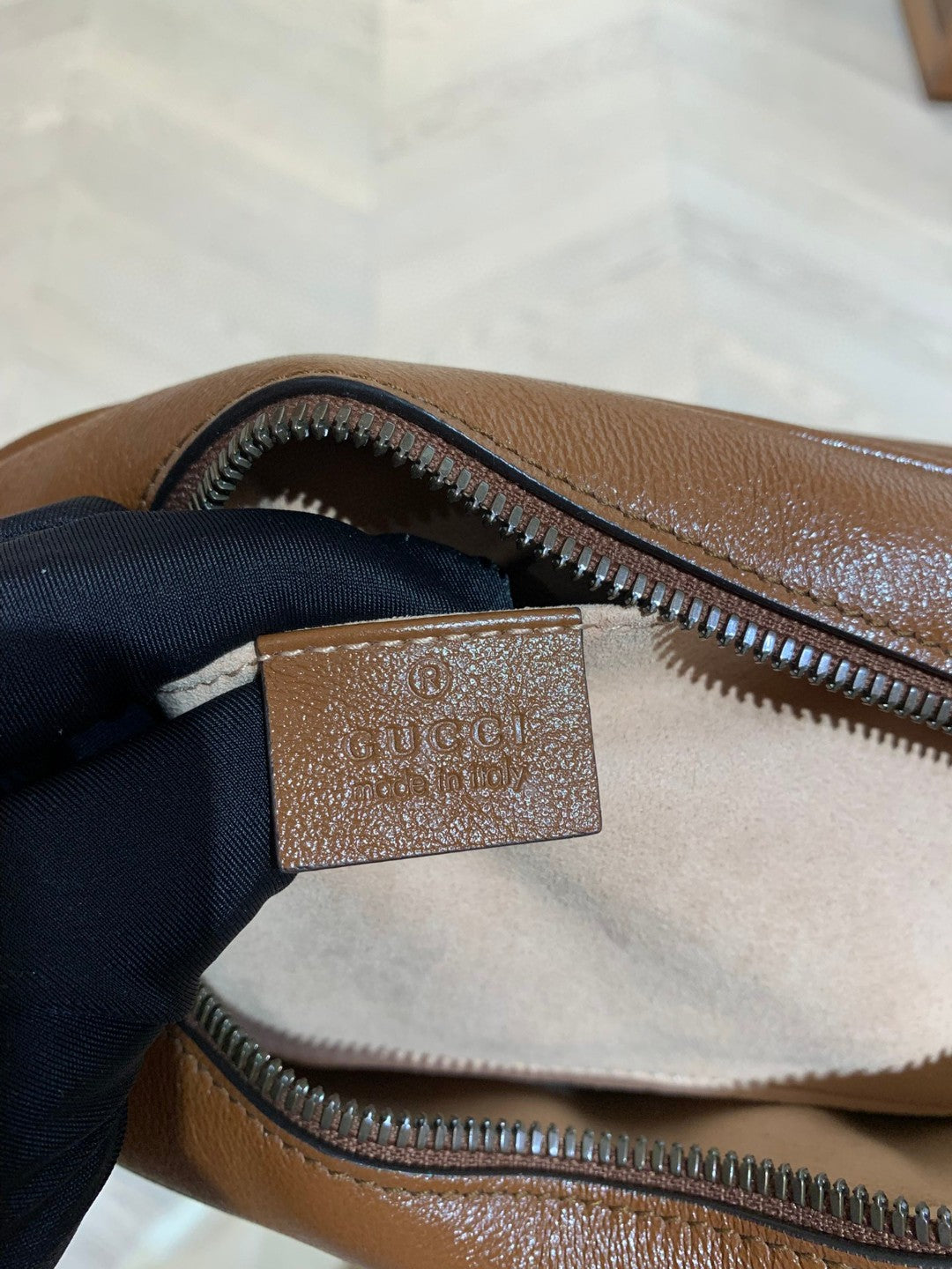 Pre-owned Certified Gucci Marmont Small Camera Bag Caramel Brown Calfskin Golden Hw, w/ dust bag