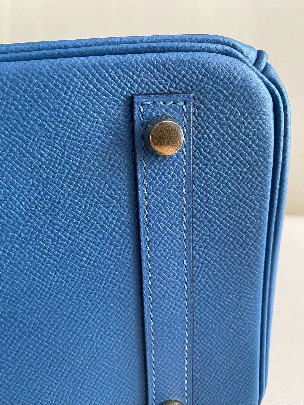 Pre-owned Certified Hermes Birkin 30 Blue Brighton 7e Epsom Leather with Golden Hardware, 2019 (D), with dust bag, lock&key