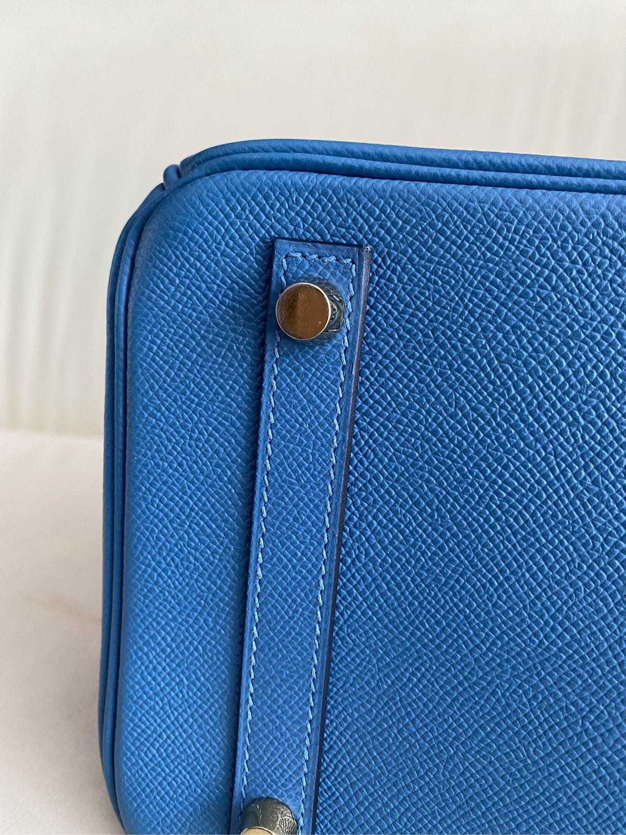 Pre-owned Certified Hermes Birkin 30 Blue Brighton 7e Epsom Leather with Golden Hardware, 2019 (D), with dust bag, lock&key