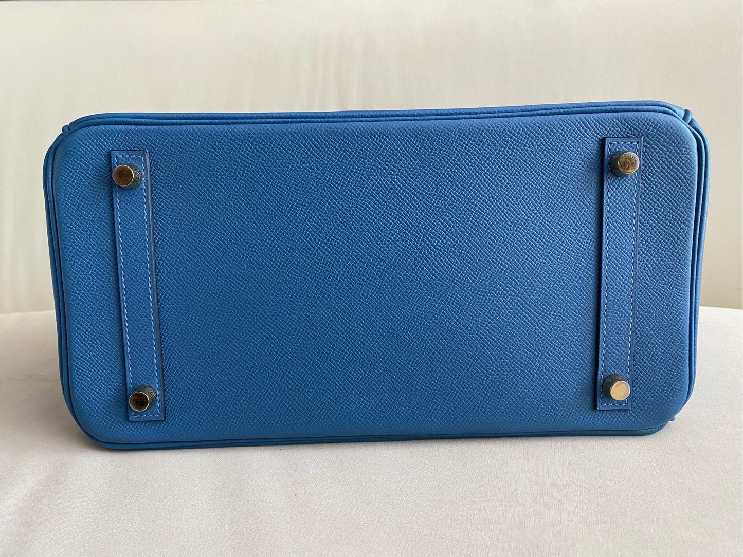 Pre-owned Certified Hermes Birkin 30 Blue Brighton 7e Epsom Leather with Golden Hardware, 2019 (D), with dust bag, lock&key