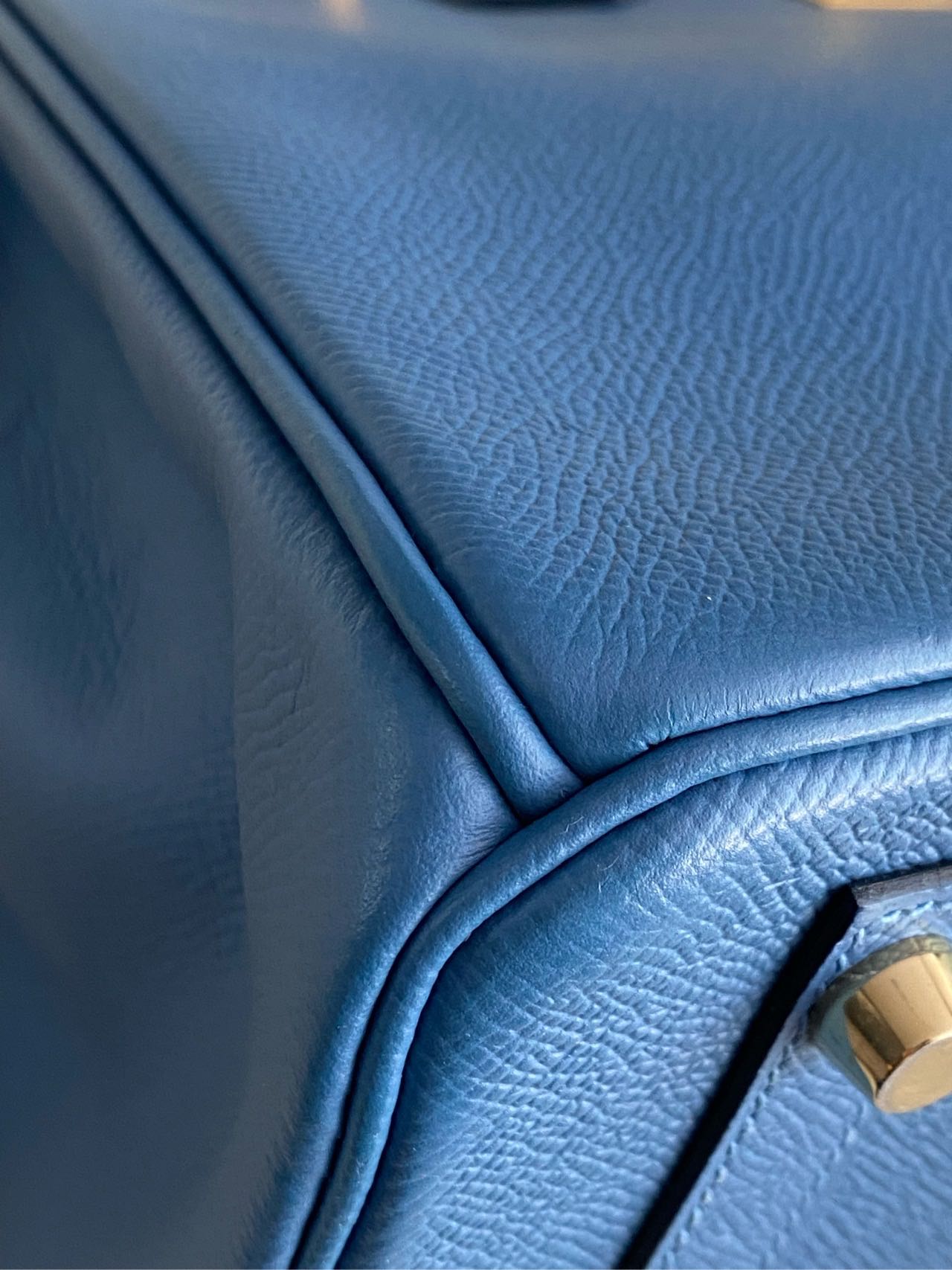 Pre-owned Certified Hermes Birkin 30 Blue Brighton 7e Epsom Leather with Golden Hardware, 2019 (D), with dust bag, lock&key