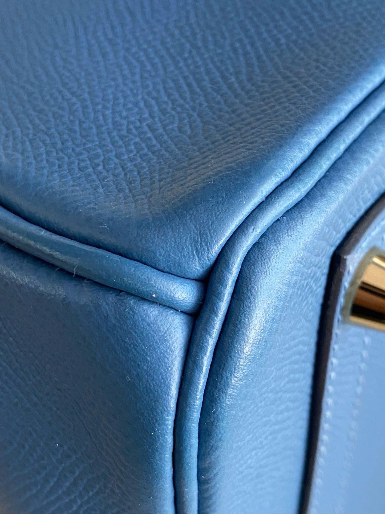 Pre-owned Certified Hermes Birkin 30 Blue Brighton 7e Epsom Leather with Golden Hardware, 2019 (D), with dust bag, lock&key