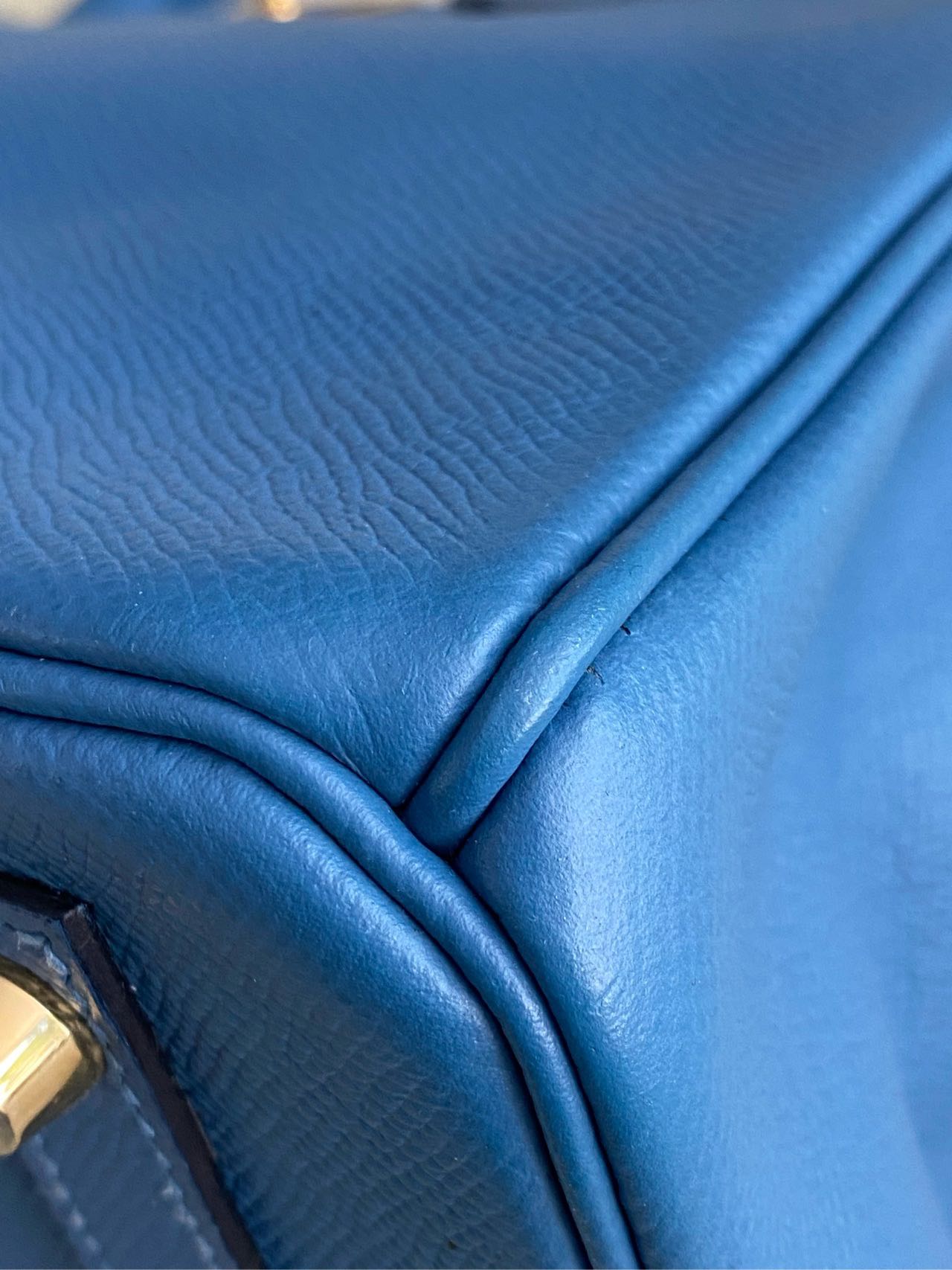 Pre-owned Certified Hermes Birkin 30 Blue Brighton 7e Epsom Leather with Golden Hardware, 2019 (D), with dust bag, lock&key