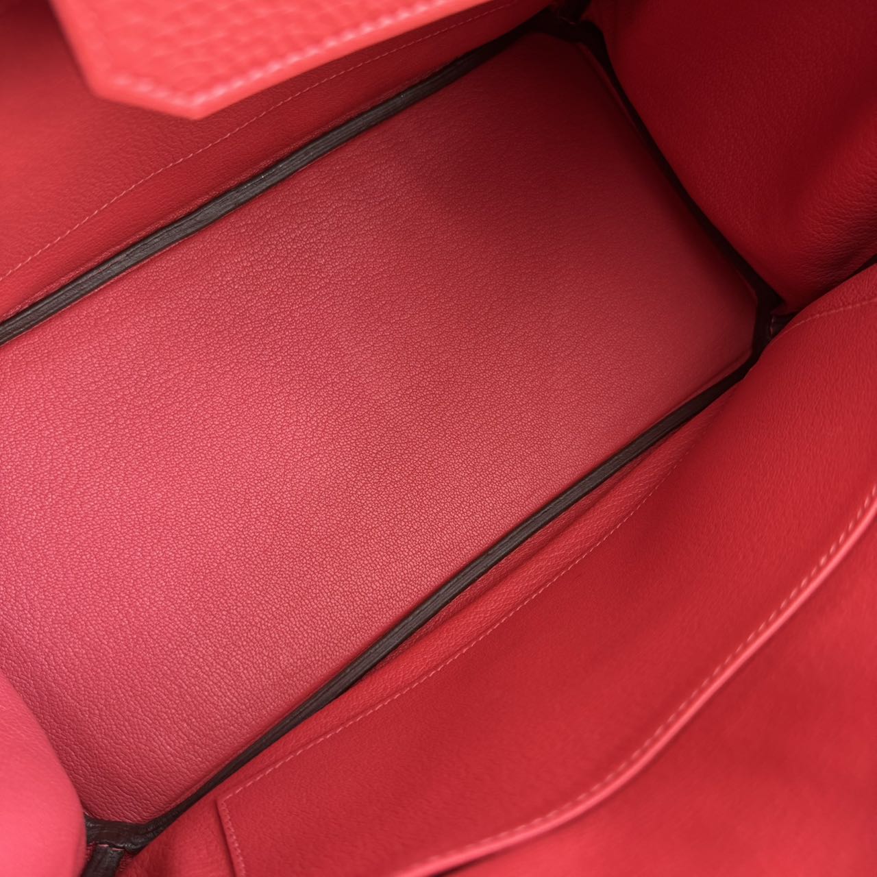 Pre-owned Certified Hermes Birkin 30 Rouge Pivoine 2R Togo Silver Hardware, 2015 (T), w/ Dust bag, lock&key