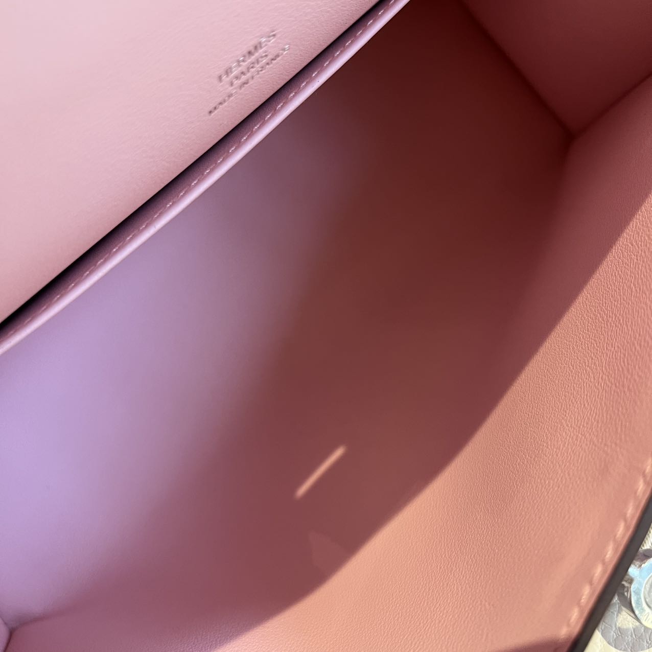 Pre-owned Certified Hermes Mini Kelly Pochette in Sakura Pink Swift Leather with Silver Hardware, 2025, w/ Full Set