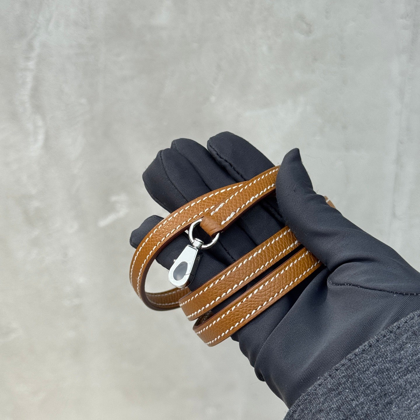 Pre-owned Certified Hermes Mini Kelly in Golden Brown Epsom Leather with Silver Hardware, 2024, w/ Full Set