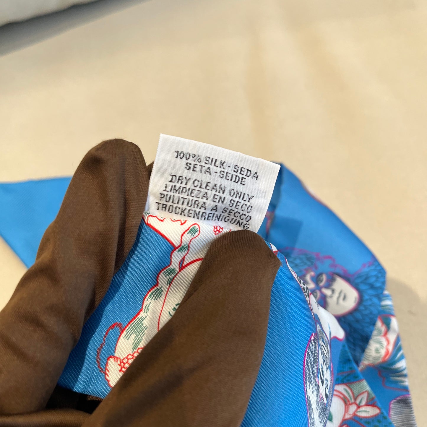 Hermes Twilly "Dress Code" Series, Blue Azure, w/ box