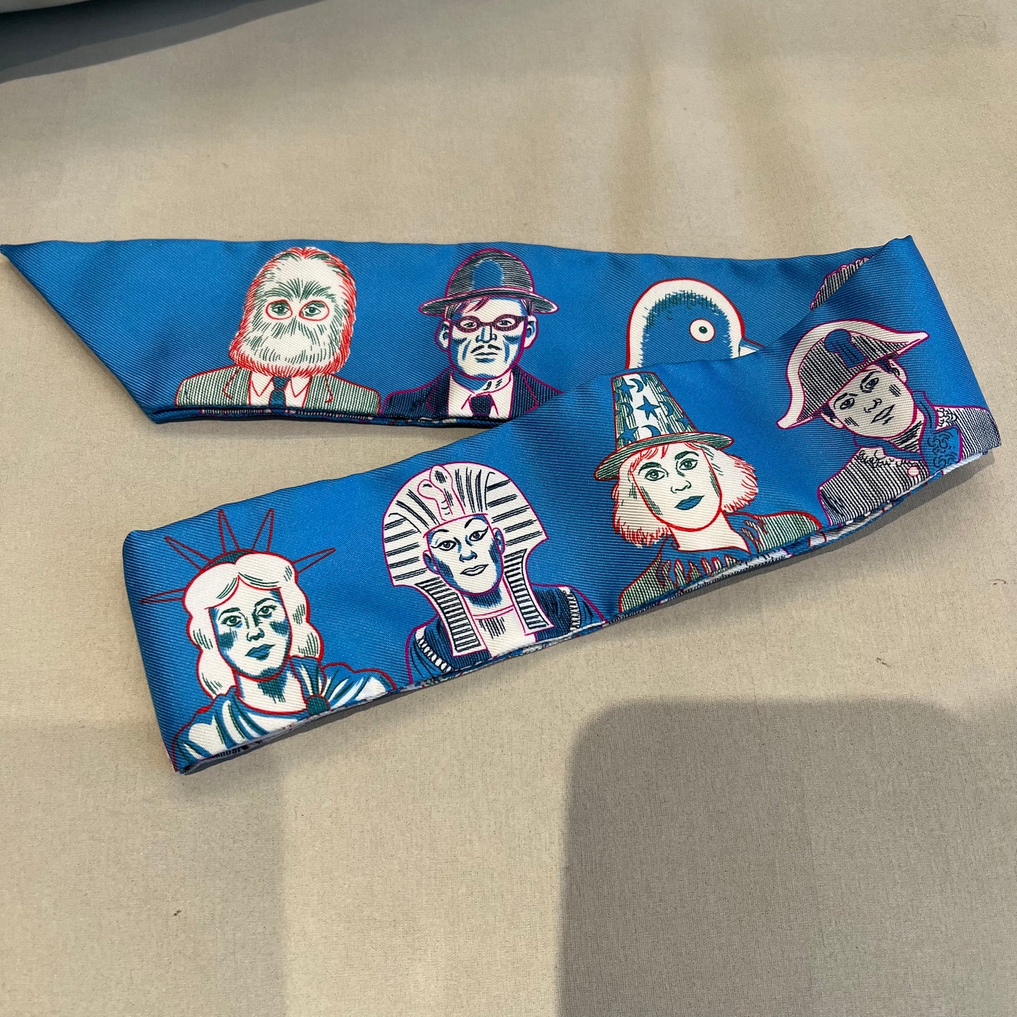 Hermes Twilly "Dress Code" Series, Blue Azure, w/ box