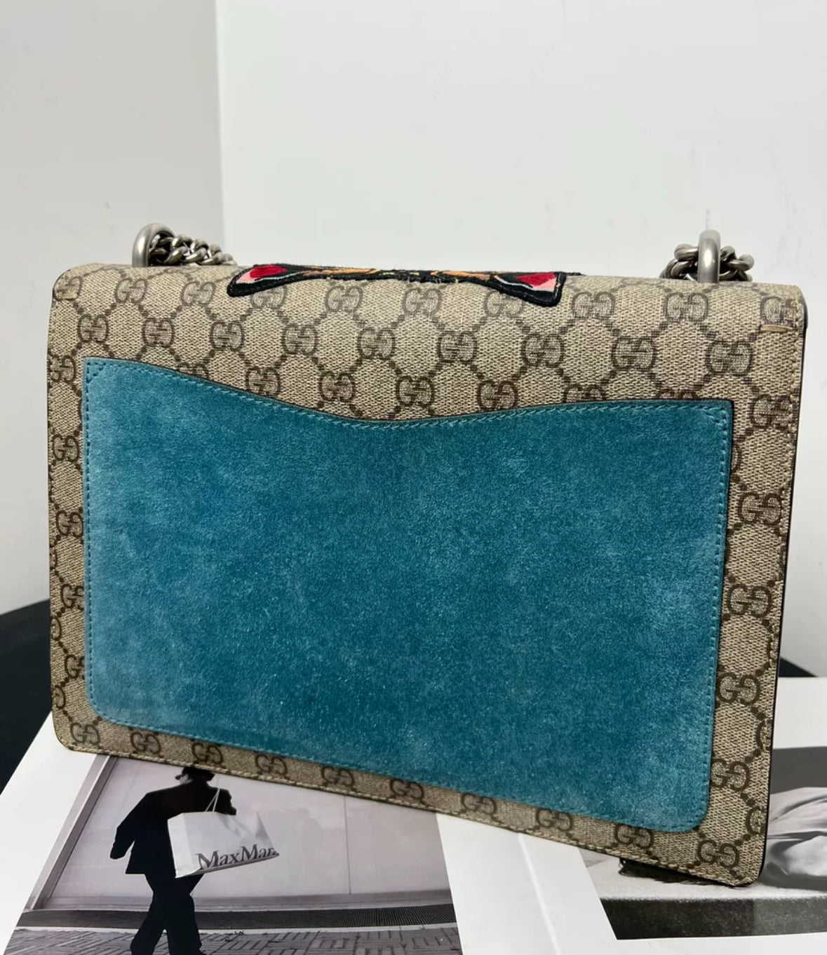 Pre-owned Certified Gucci Large Dionysus Limited Edition Angry Cat