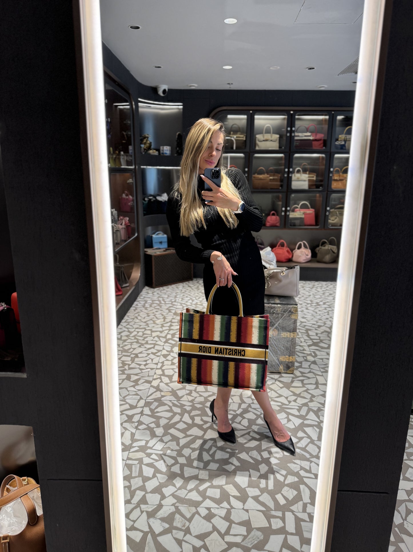 Pre-owned Certified Dior Book Tote Limited Seasonal Edition Multicolor, 2020, w/ dust bag