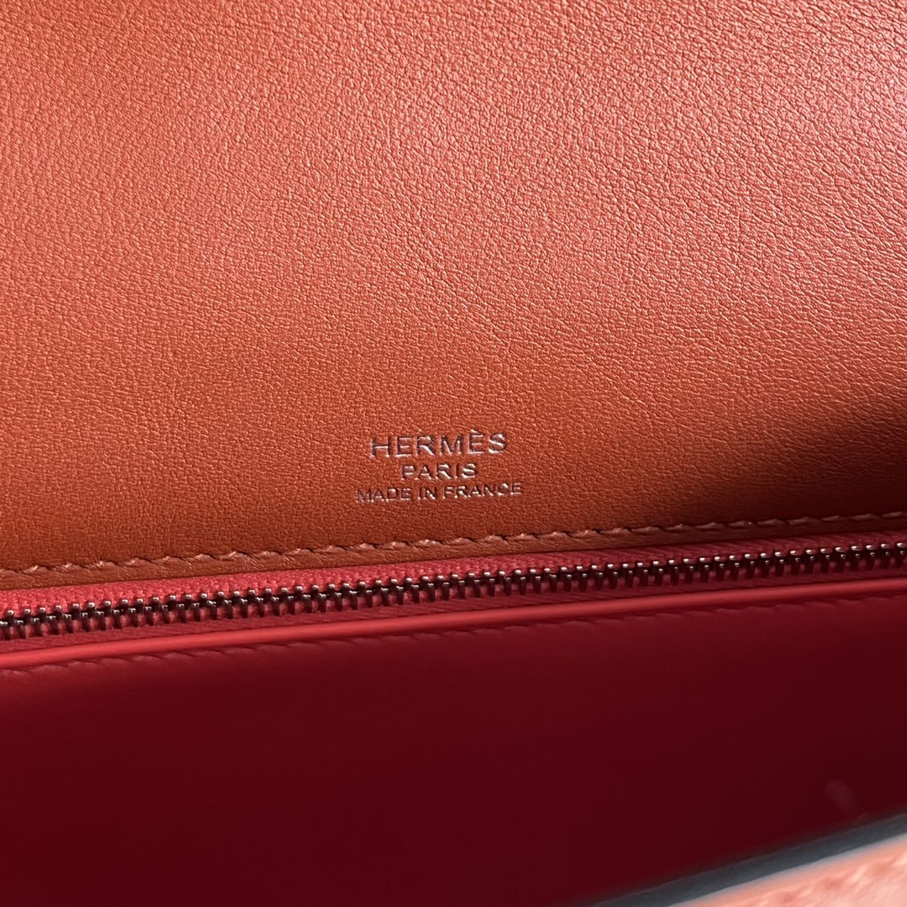 Pre-owned Certified Hermes Kelly 25 Toile Cuivre with Silver Hardware, 2022, Full Set