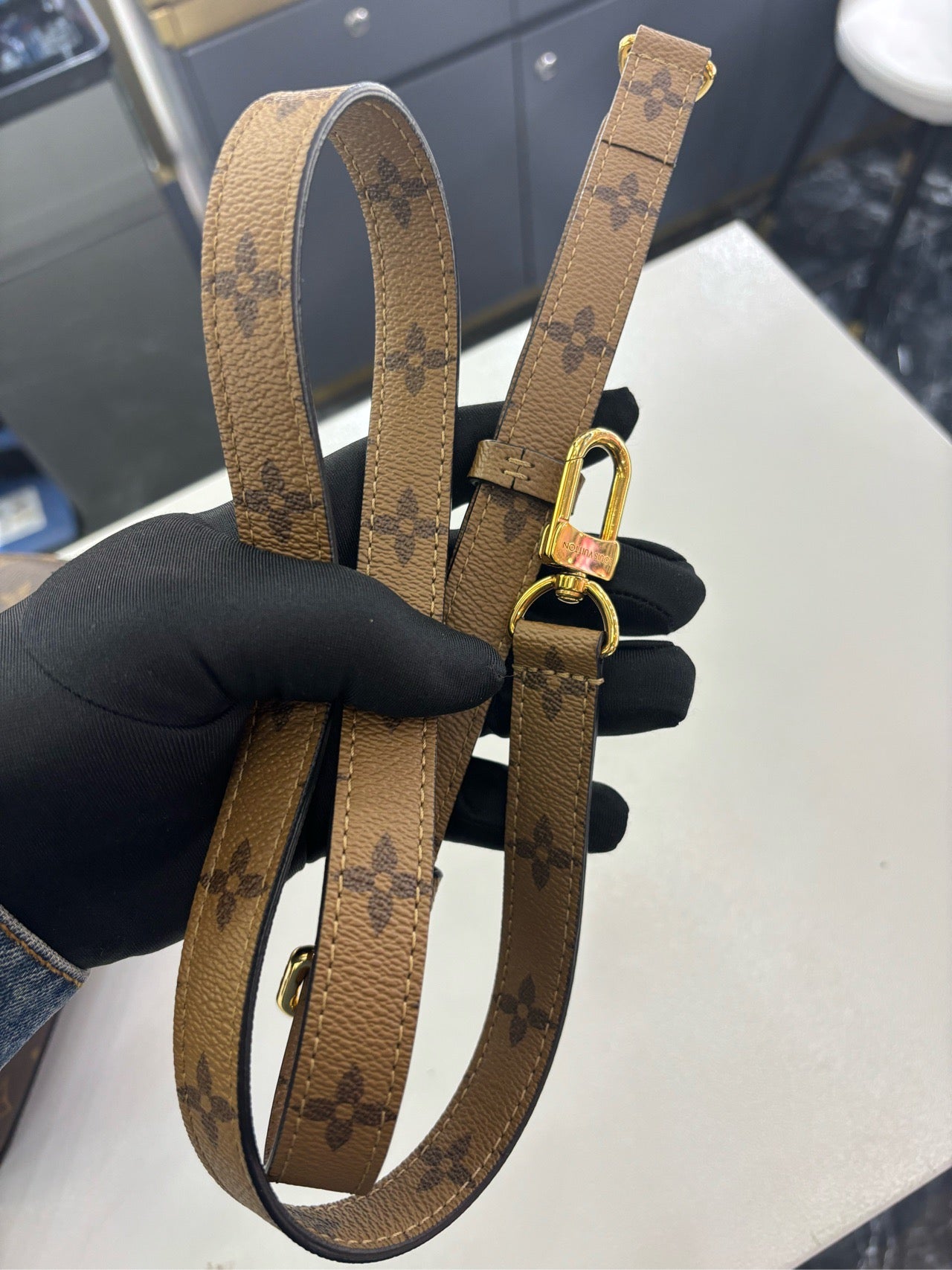 Pre-owned Certified Louis Vuitton LV Pochette Metis Reverse Monogram Coated Canvas, 2020, w/ dust bag, strap