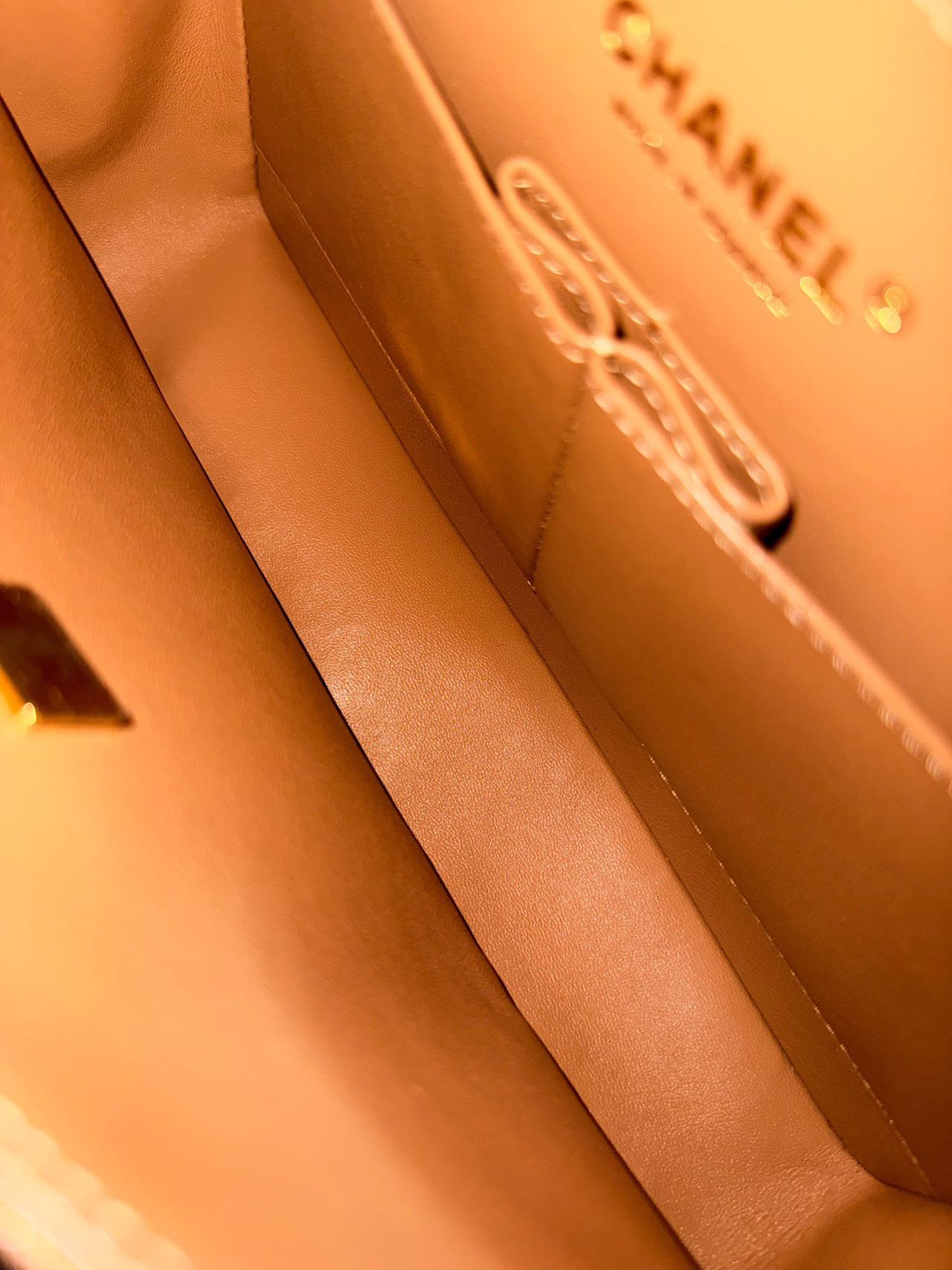 Pre-owned Certified Chanel Medium CF Double Classic Flap in Brown Caviar Leather with Golden Hardware, 2026, w/full set