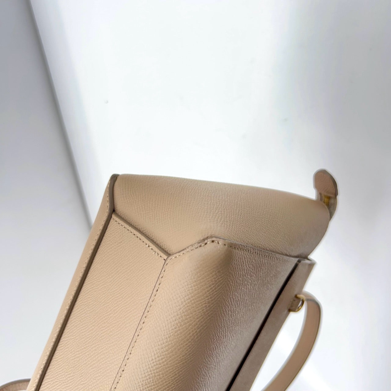 Pre-owned Certified Celine Nano Belt Beige Grained Calfskin, w/ dust bag