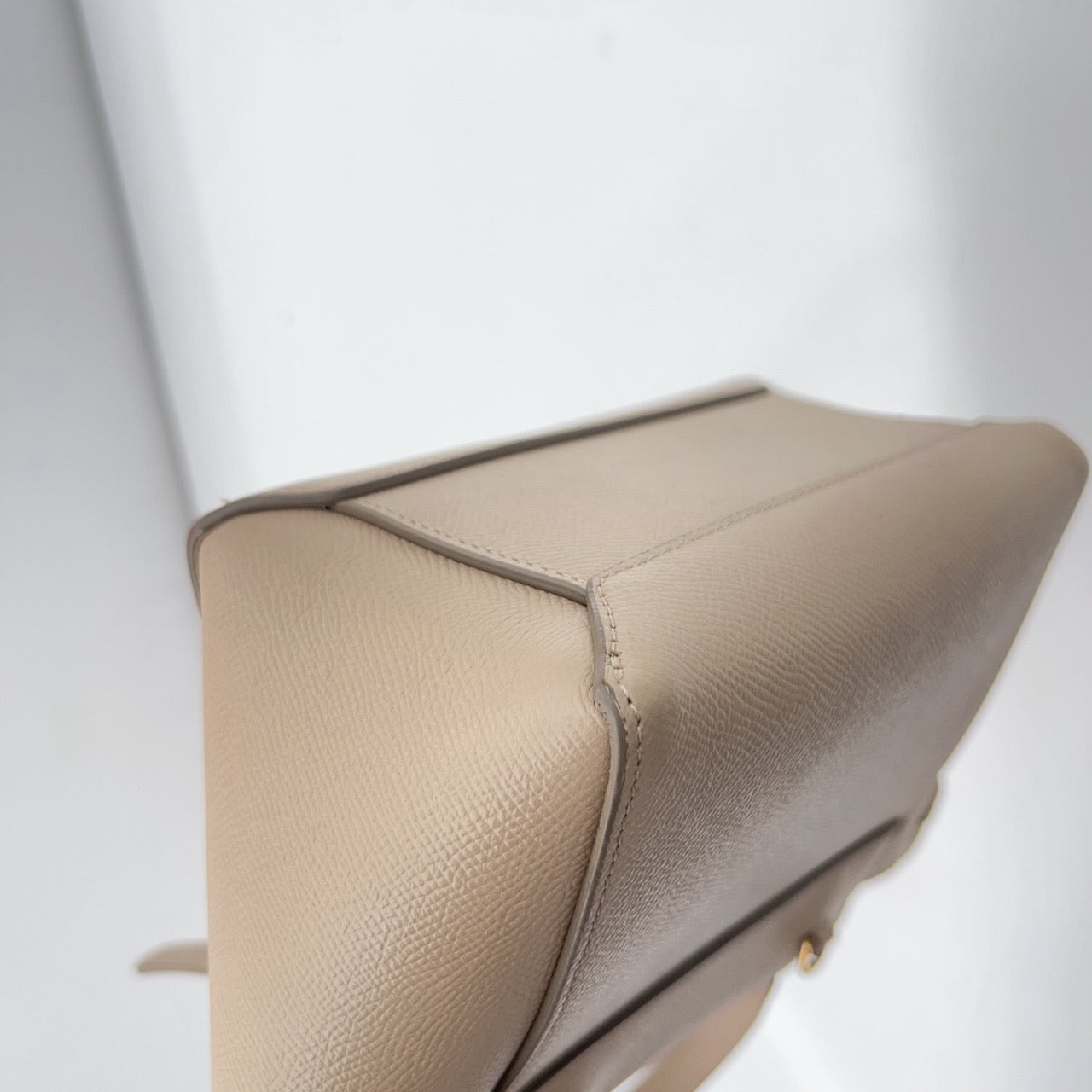 Pre-owned Certified Celine Nano Belt Beige Grained Calfskin, w/ dust bag