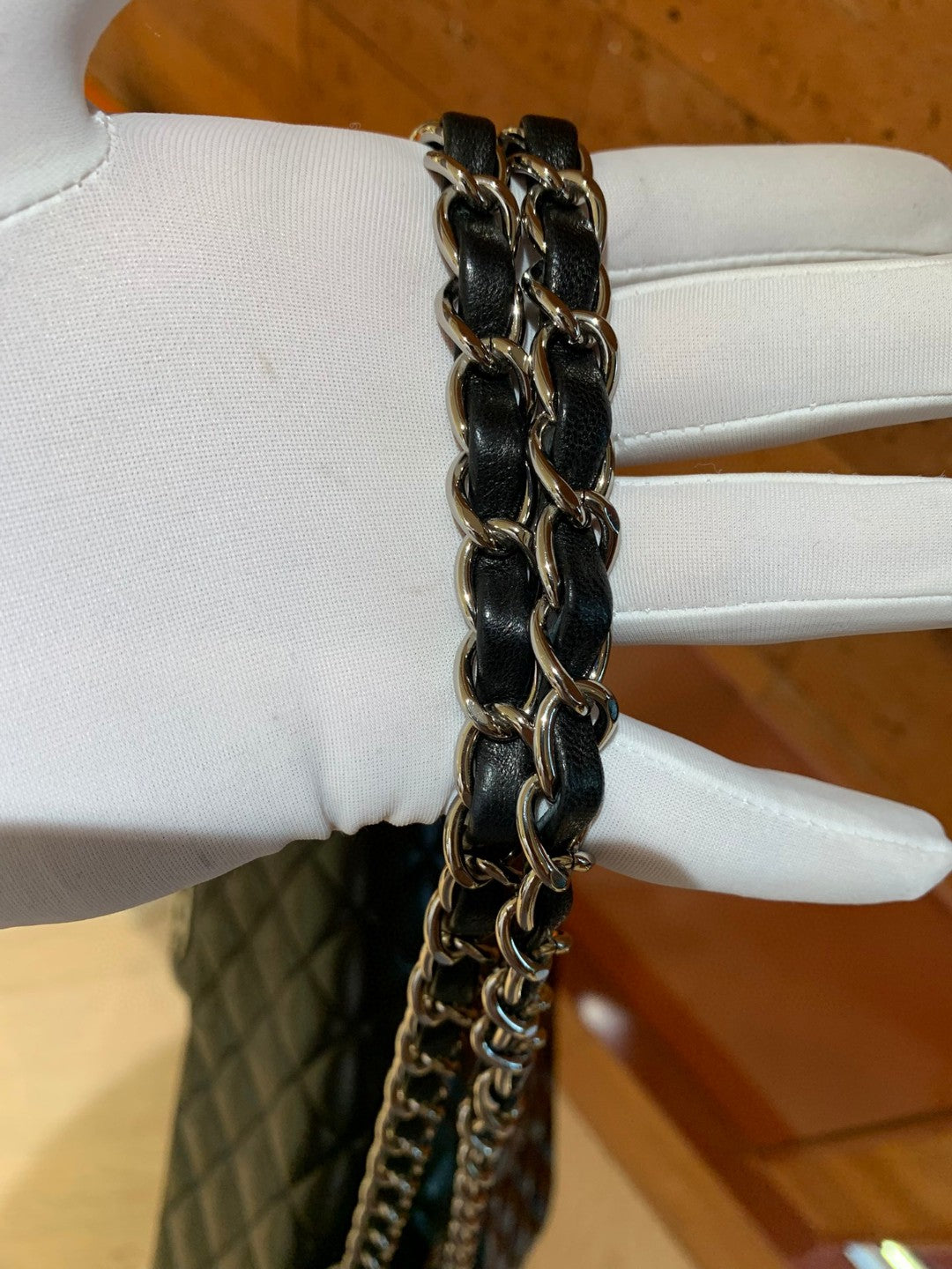 Pre-owned Certified Chanel Classic Flap CF Medium Black Lambskin Silver Hardware, 2008-2009, w/ Full Set - Chanel Card, Box, Dust Bag