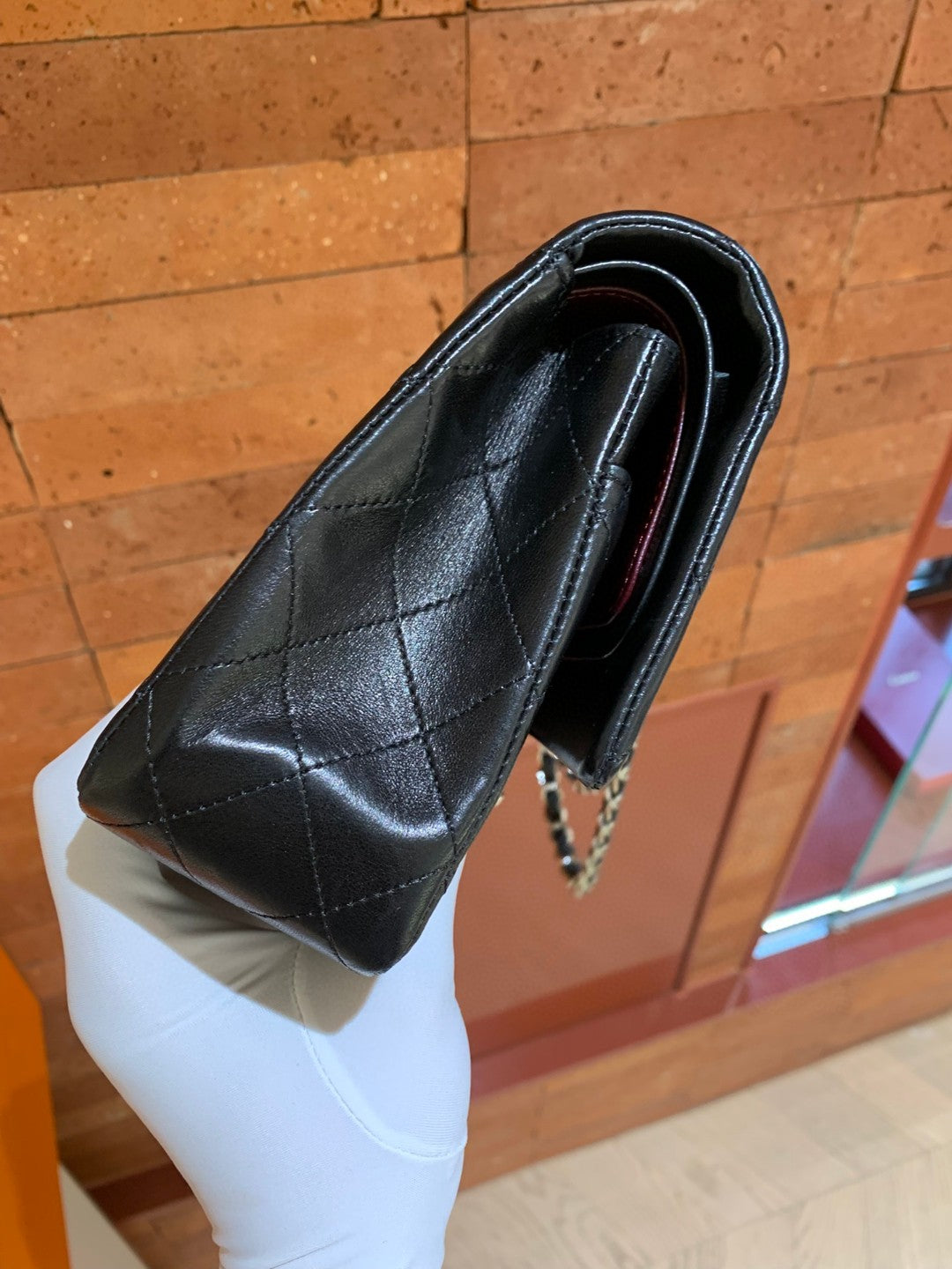 Pre-owned Certified Chanel Classic Flap CF Medium Black Lambskin Silver Hardware, 2008-2009, w/ Full Set - Chanel Card, Box, Dust Bag