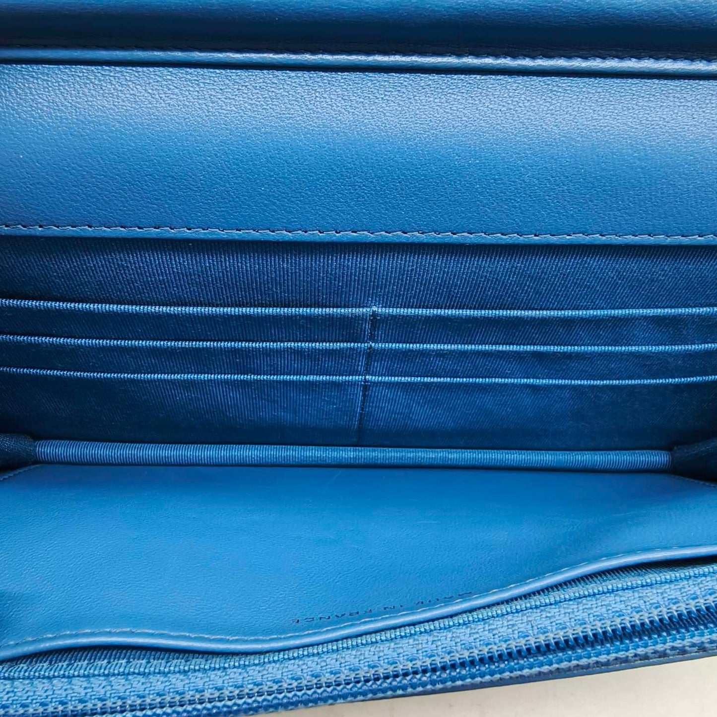 Pre-owned Certified Chanel Classic WOC in Blue Lambskin Golden Hardware, mid-2019, w/ card, dust bag