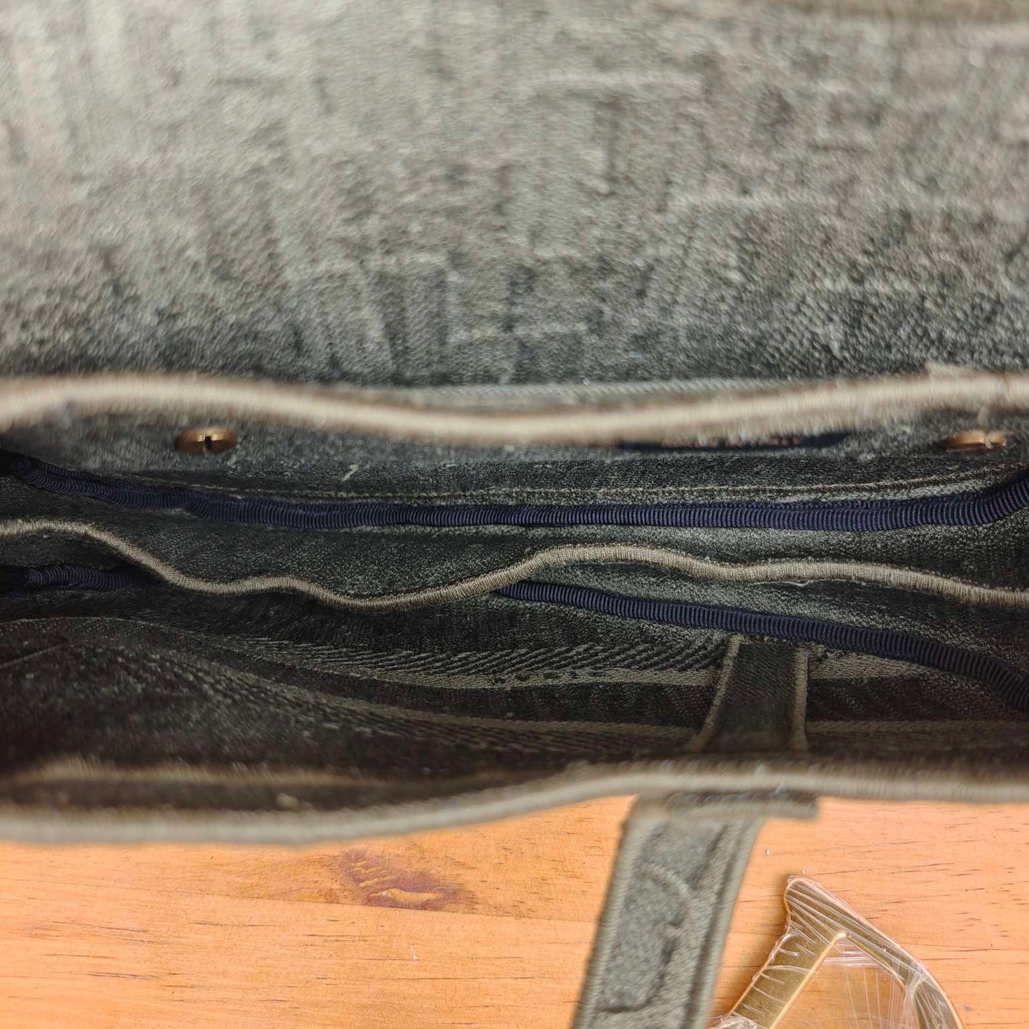 Pre-owned Certified Dior Saddle Medium Army Green Oblique Canvas, 2019, with Dust bag