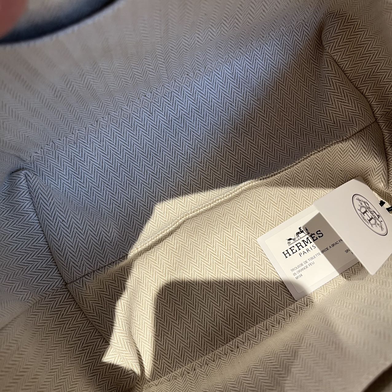 Pre-owned Certified Hermes Bride a Brac PM Orange Canvas, Not Used