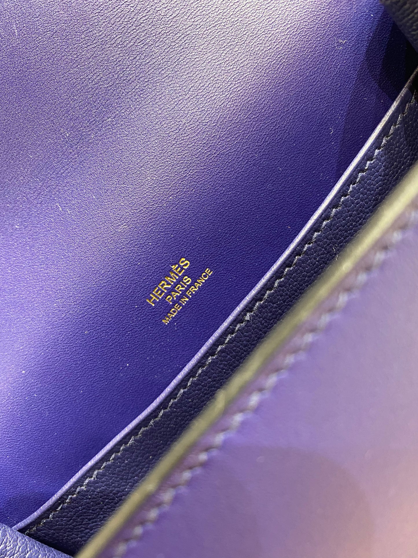 Pre-owned Hermes Roulis Mini M3 Ink Blue Swift Leather Golden Hardware, 2019