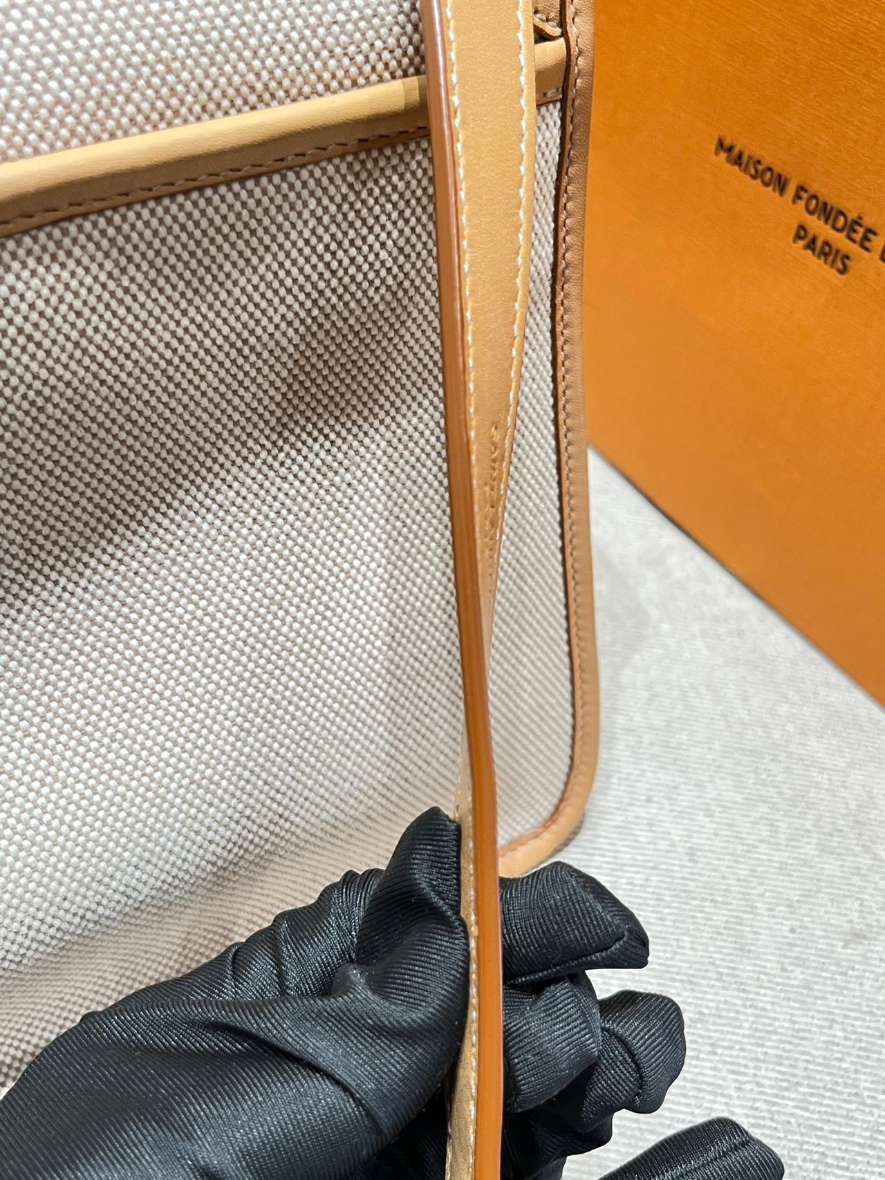 Pre-owned Certified Saint Laurent YSL Medium Niki Bag in Beige Canvas and Brown Leather with Golden Hardware