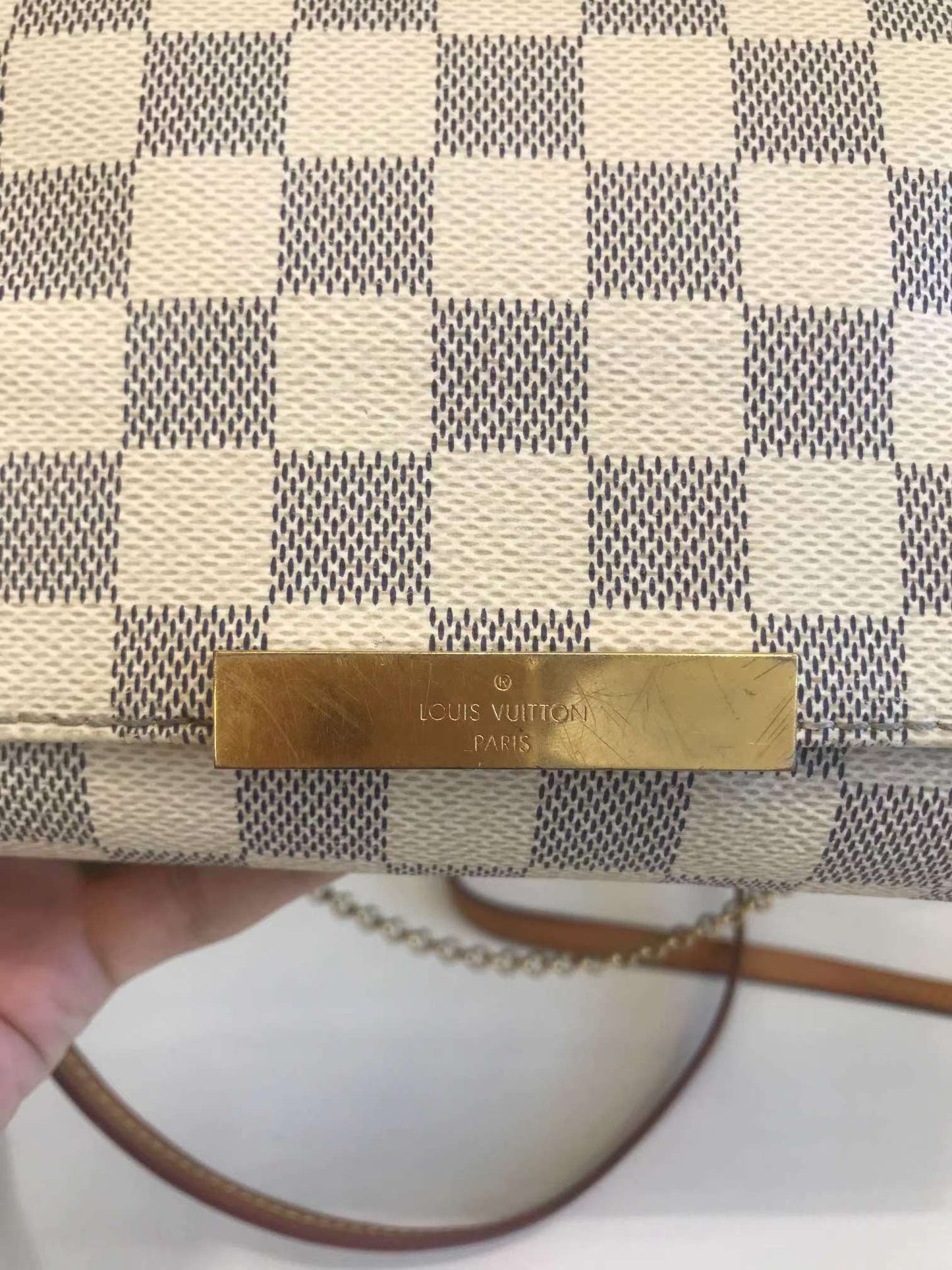 Pre-owned LV Louis Vuitton Favorite Damier Azure Small