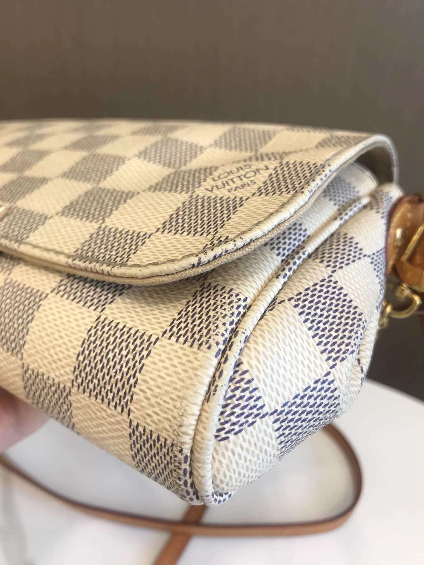 Pre-owned LV Louis Vuitton Favorite Damier Azure Small