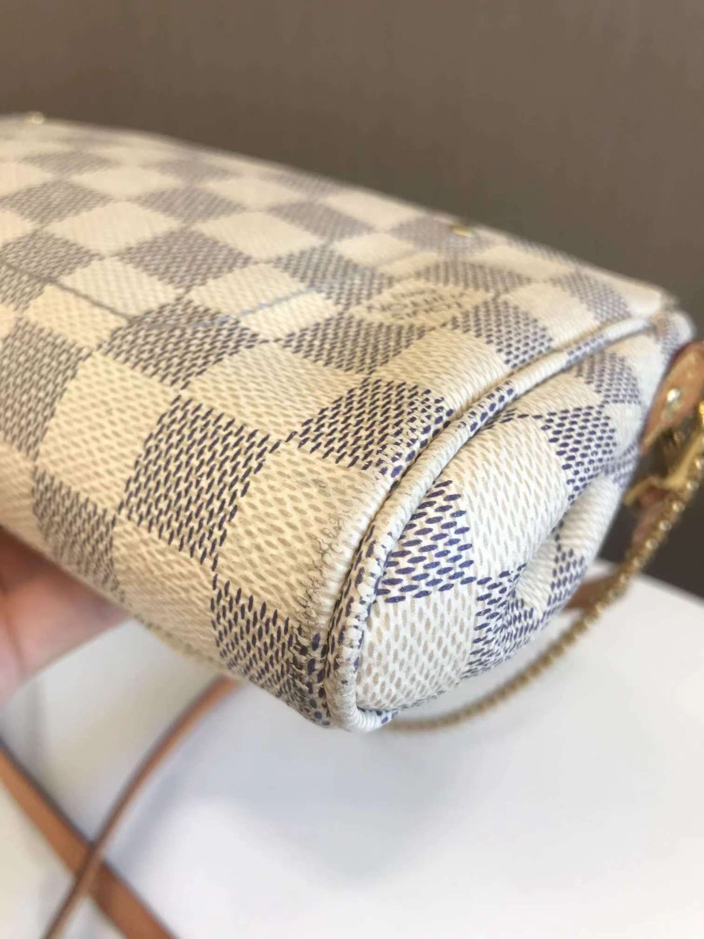 Pre-owned LV Louis Vuitton Favorite Damier Azure Small