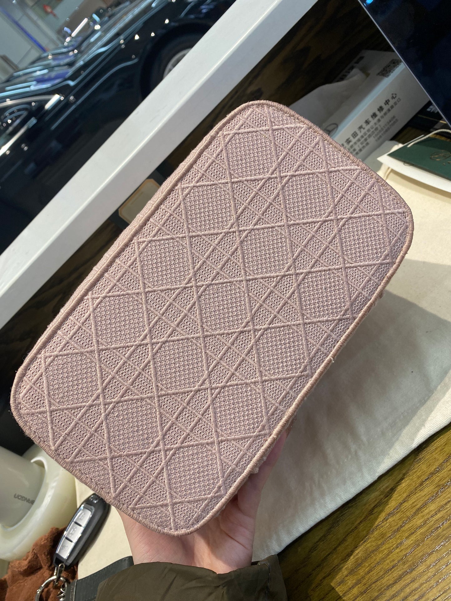 Pre-owned Dior DiorTravel Vanity Case Blush Pink A condition