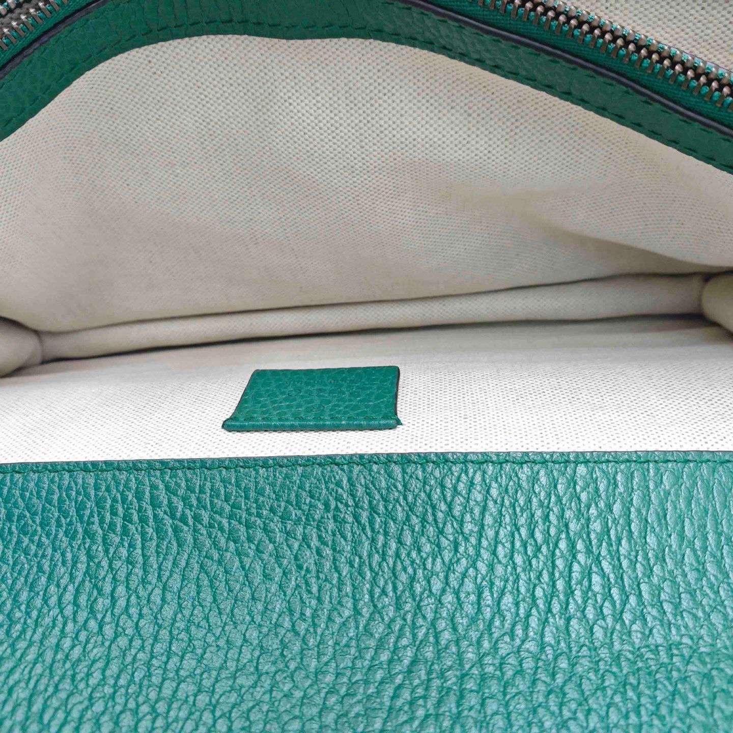 Pre-owned Certified Gucci Dionysus Medium Green Calfskin with Crystal Hardware, w/ dust bag