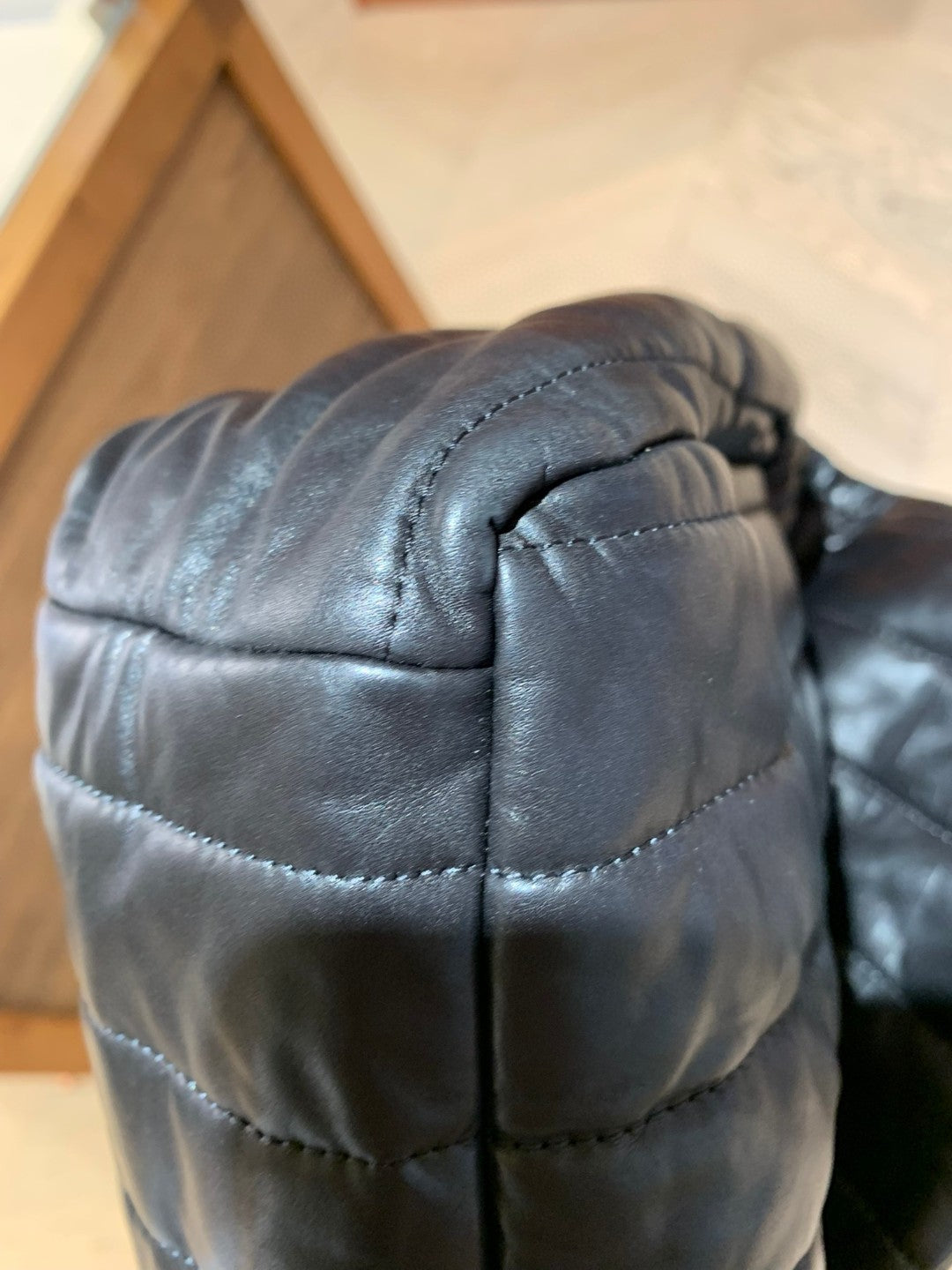 Pre-owned Certified Balenciaga Monaco Quilted Thin Calfskin Aged Silver Hardware, w/ dust bag