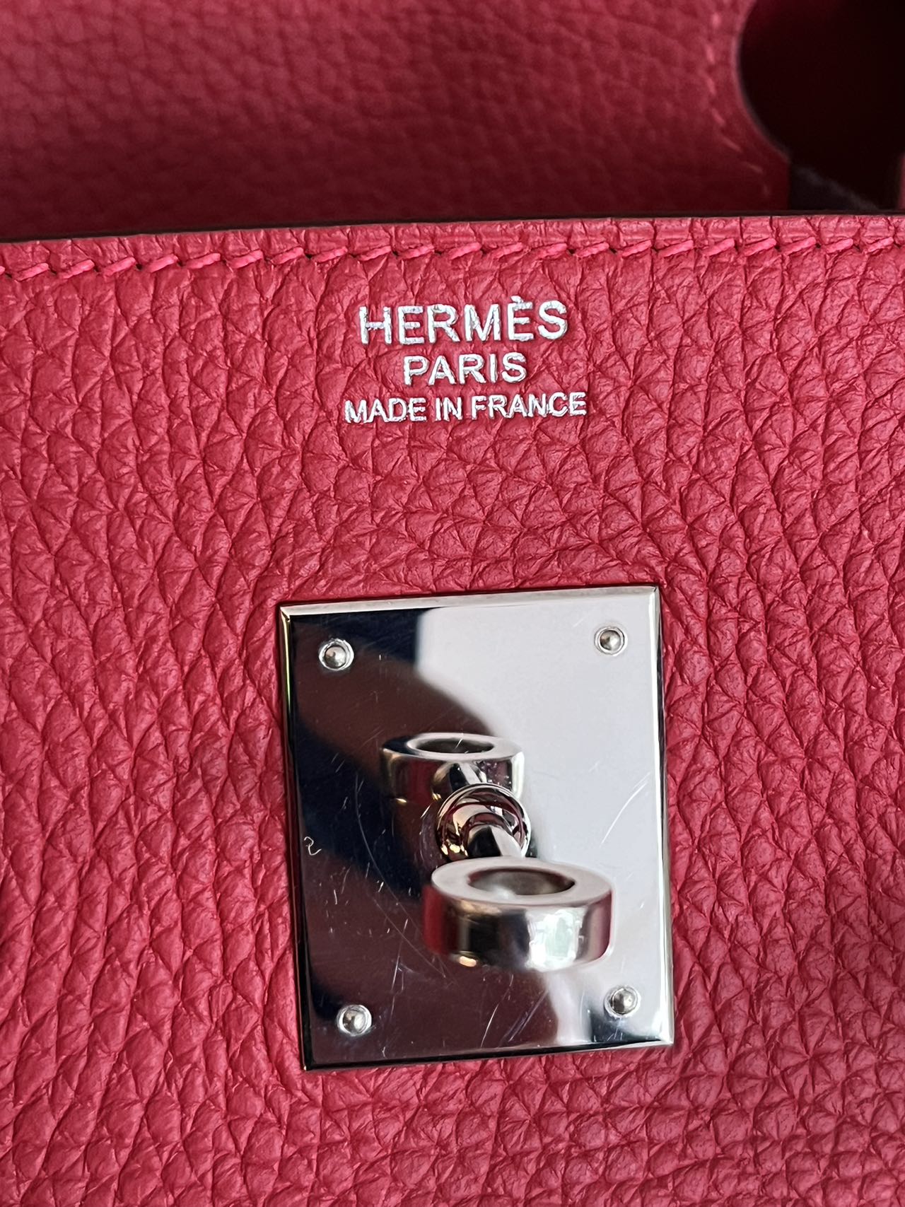 Pre-owned Hermes Birkin 30 Togo Leather Rouge Casaque Silver Hardware, 2012, w/ box, lock&key with clochette, dust bag