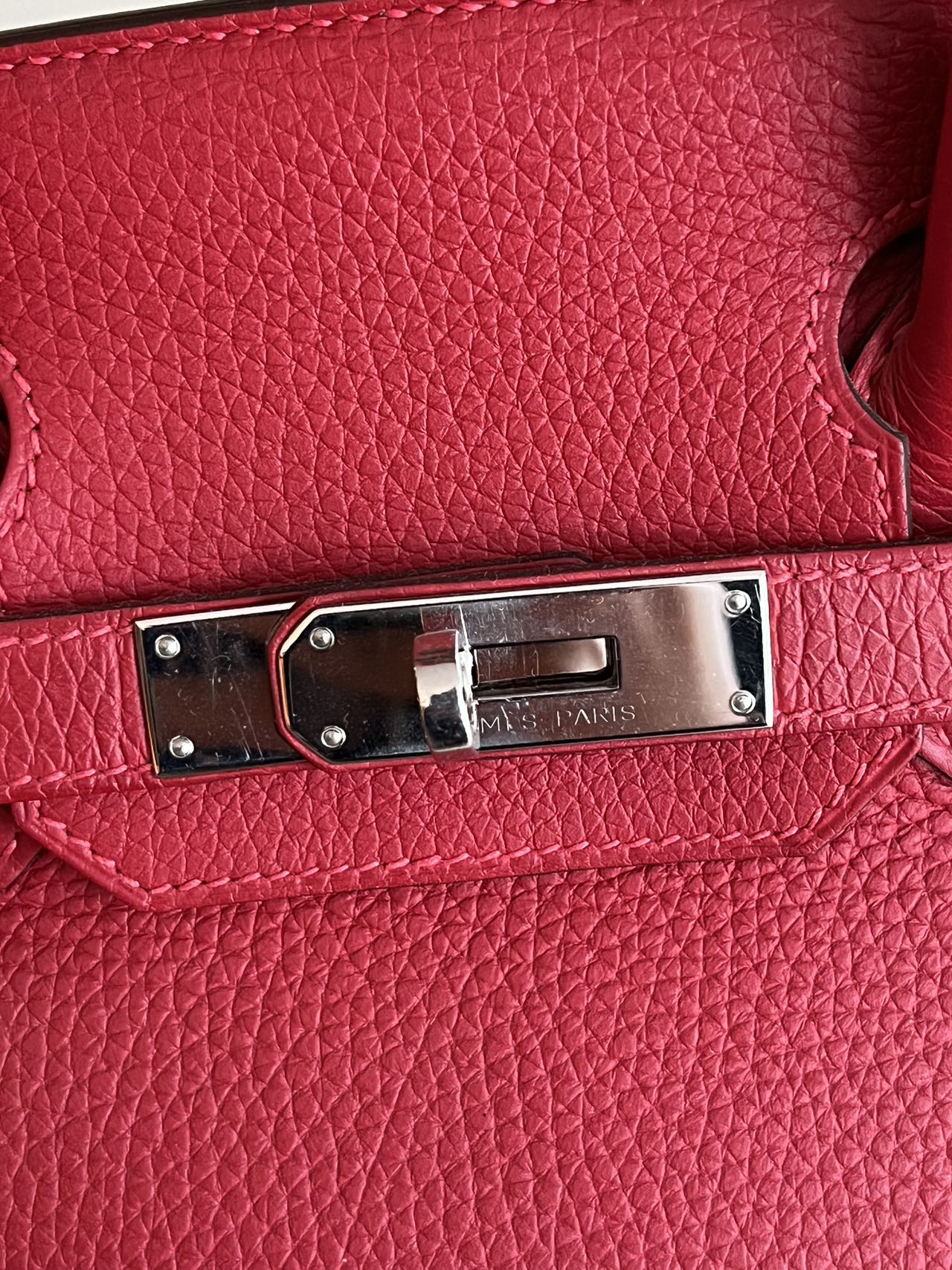 Pre-owned Hermes Birkin 30 Togo Leather Rouge Casaque Silver Hardware, 2012, w/ box, lock&key with clochette, dust bag