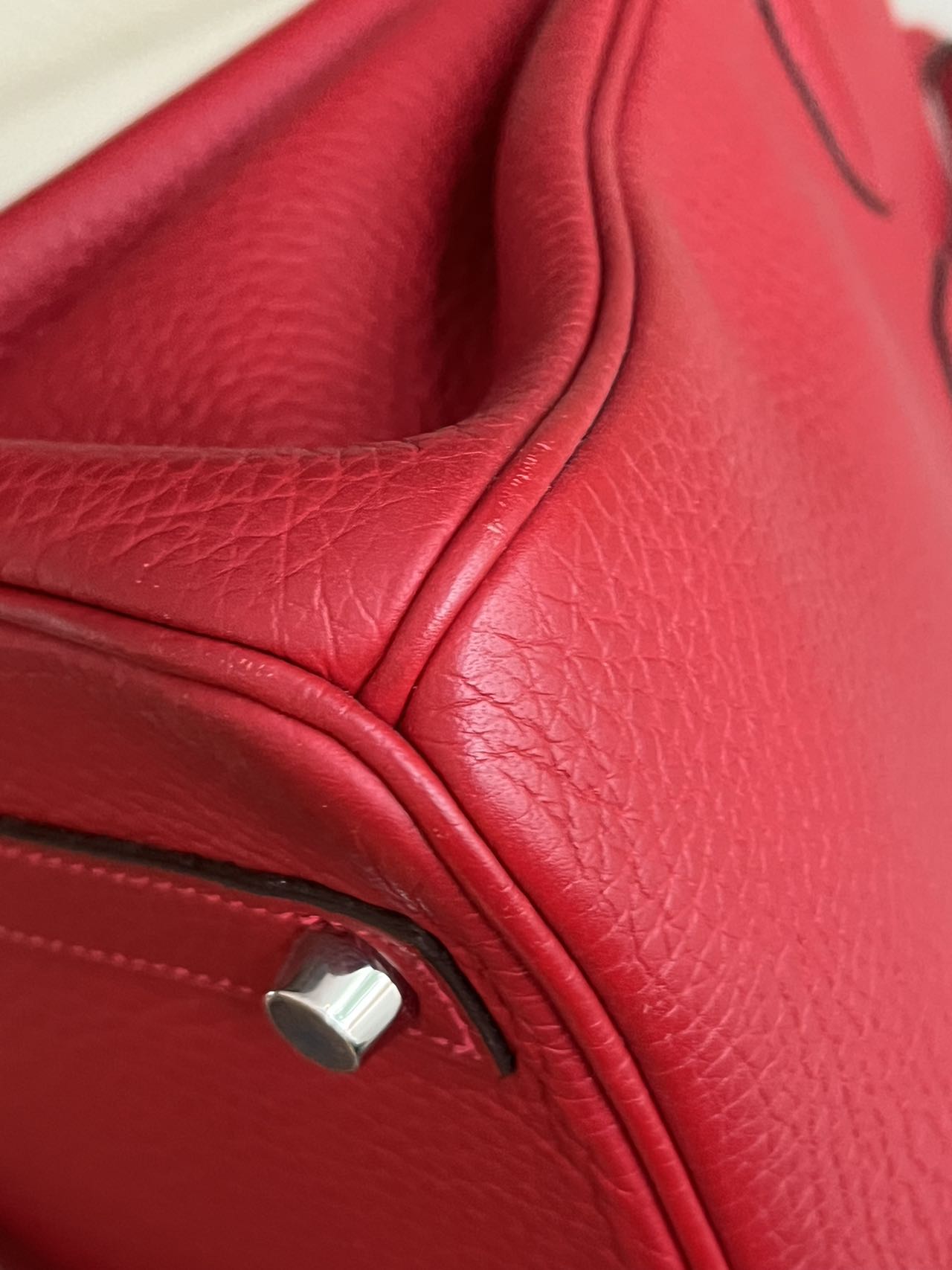 Pre-owned Hermes Birkin 30 Togo Leather Rouge Casaque Silver Hardware, 2012, w/ box, lock&key with clochette, dust bag