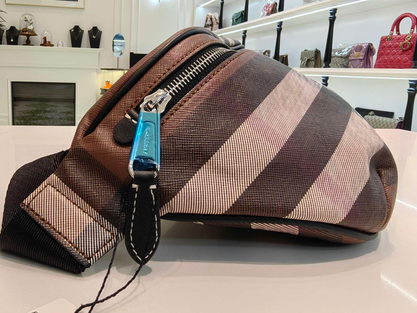 Pre-owned Brand New Burberry Cason Funny Pack Bumbag Brown Tartan Checkers