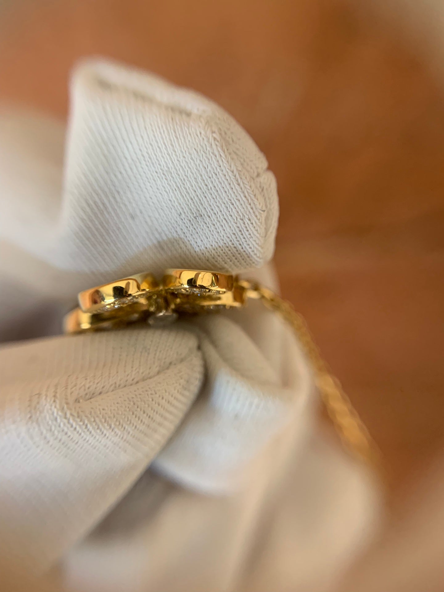 Pre-owned Certified VCA Van Cleef & Arpels Two Butterfly Necklace Gold with Diamonds, 2021, w/ box, certificate