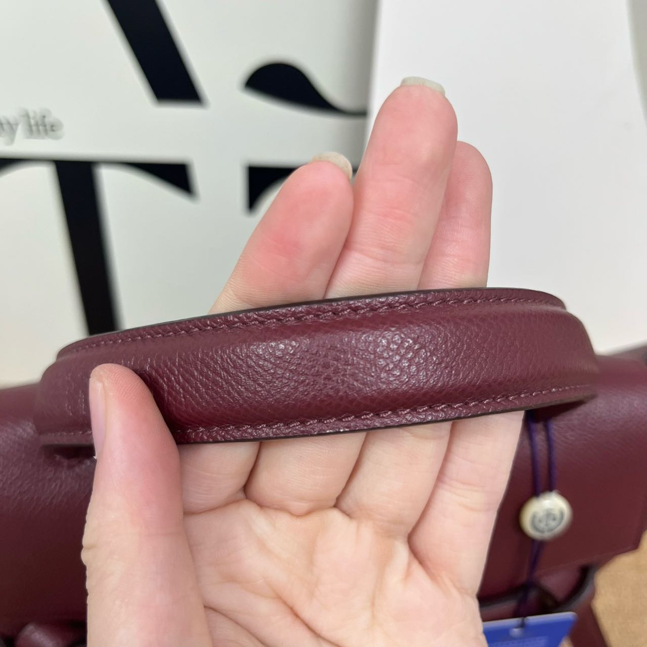Pre-owned Certified Celine Micro Belt Bag in Burgundy Grained Calfskin with Golden Hardware, 2018, w/ strap
