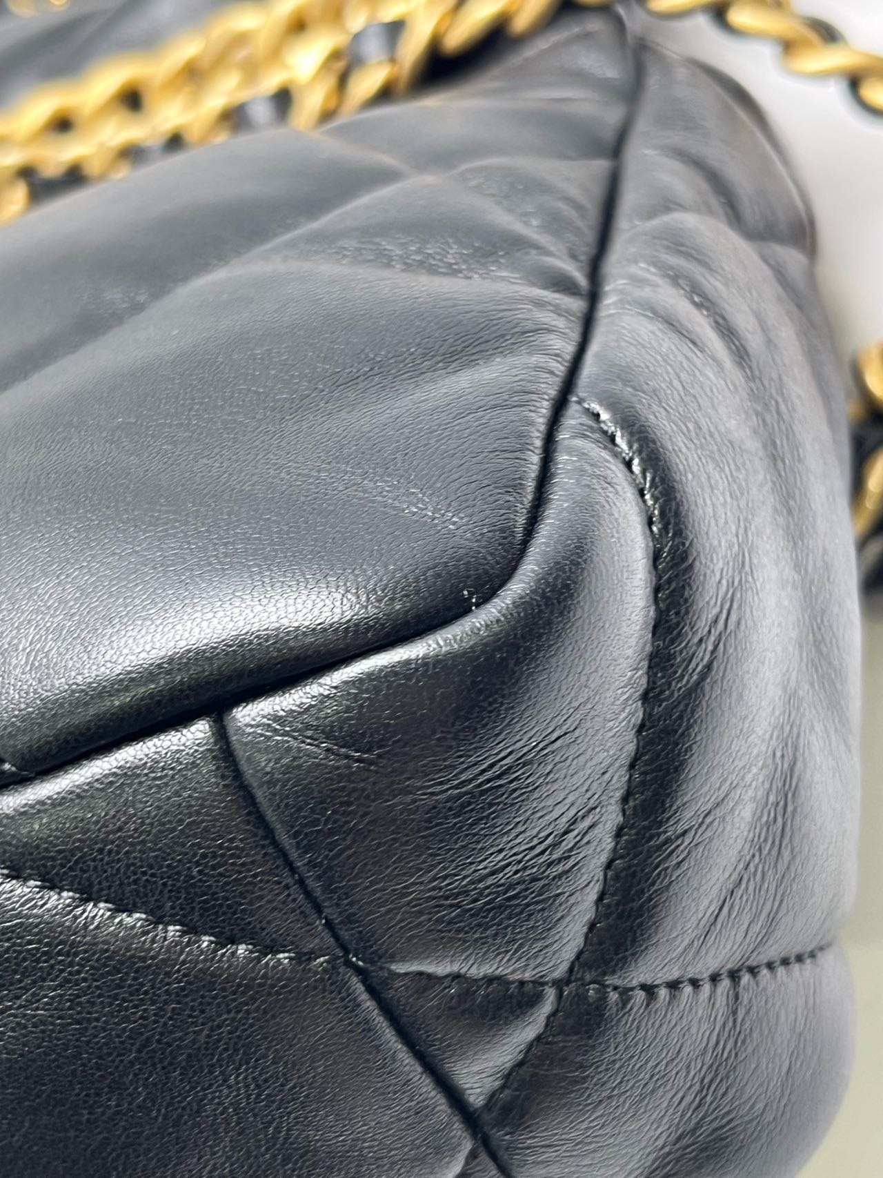 Pre-owned Certified Chanel 19Bag Small in Black Lambskin with Golden Hardware, 2023 Microchipped, w/ full set