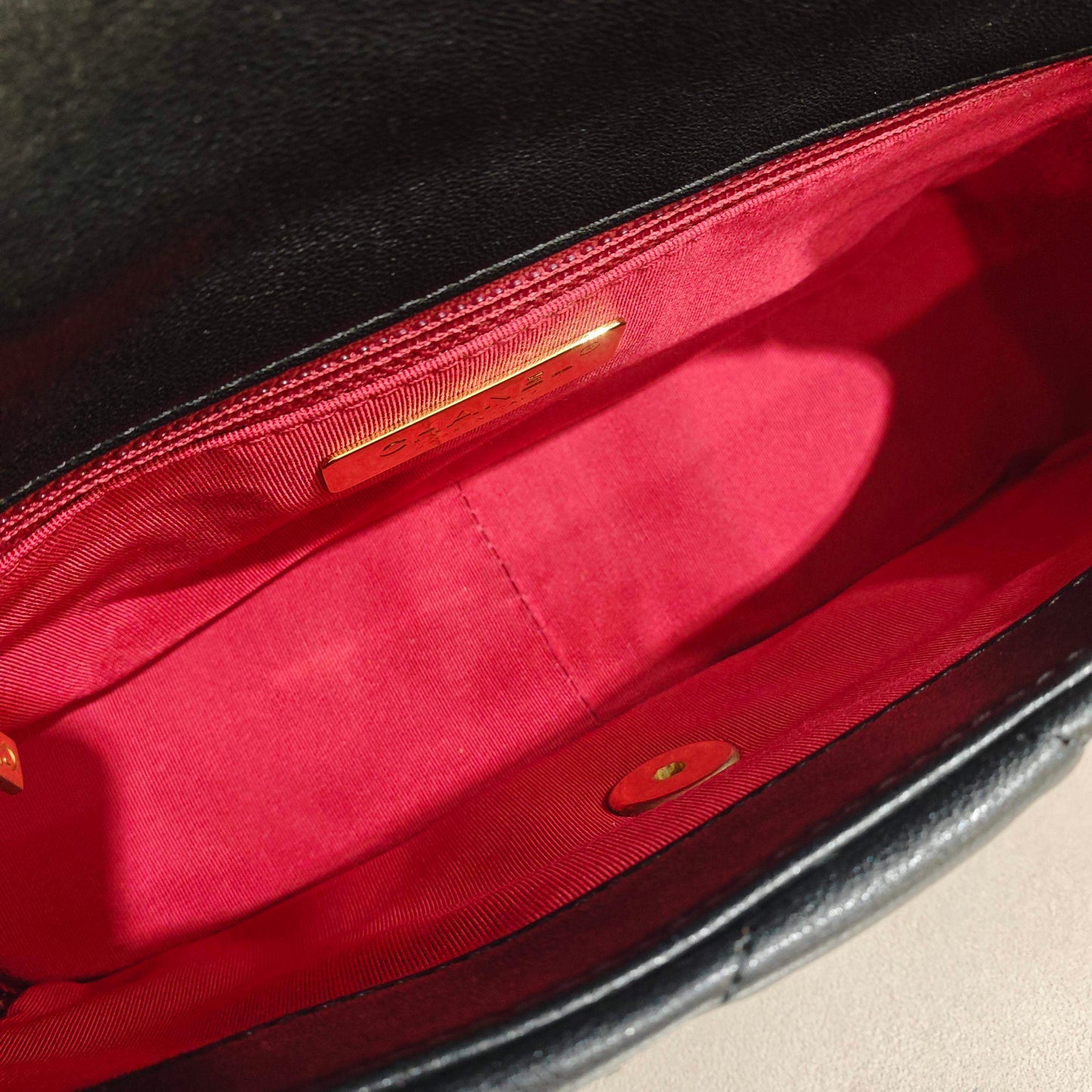 Pre-owned Certified Chanel 19Bag Small in Black Lambskin with Golden Hardware, 2019-2020, w/ full set