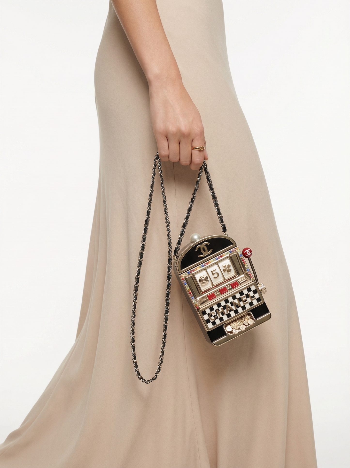 Pre-owned Certified Chanel Limited Edition 23C Miniaudiere Slot Machine, 2023 Microchipped, w/ dust bag