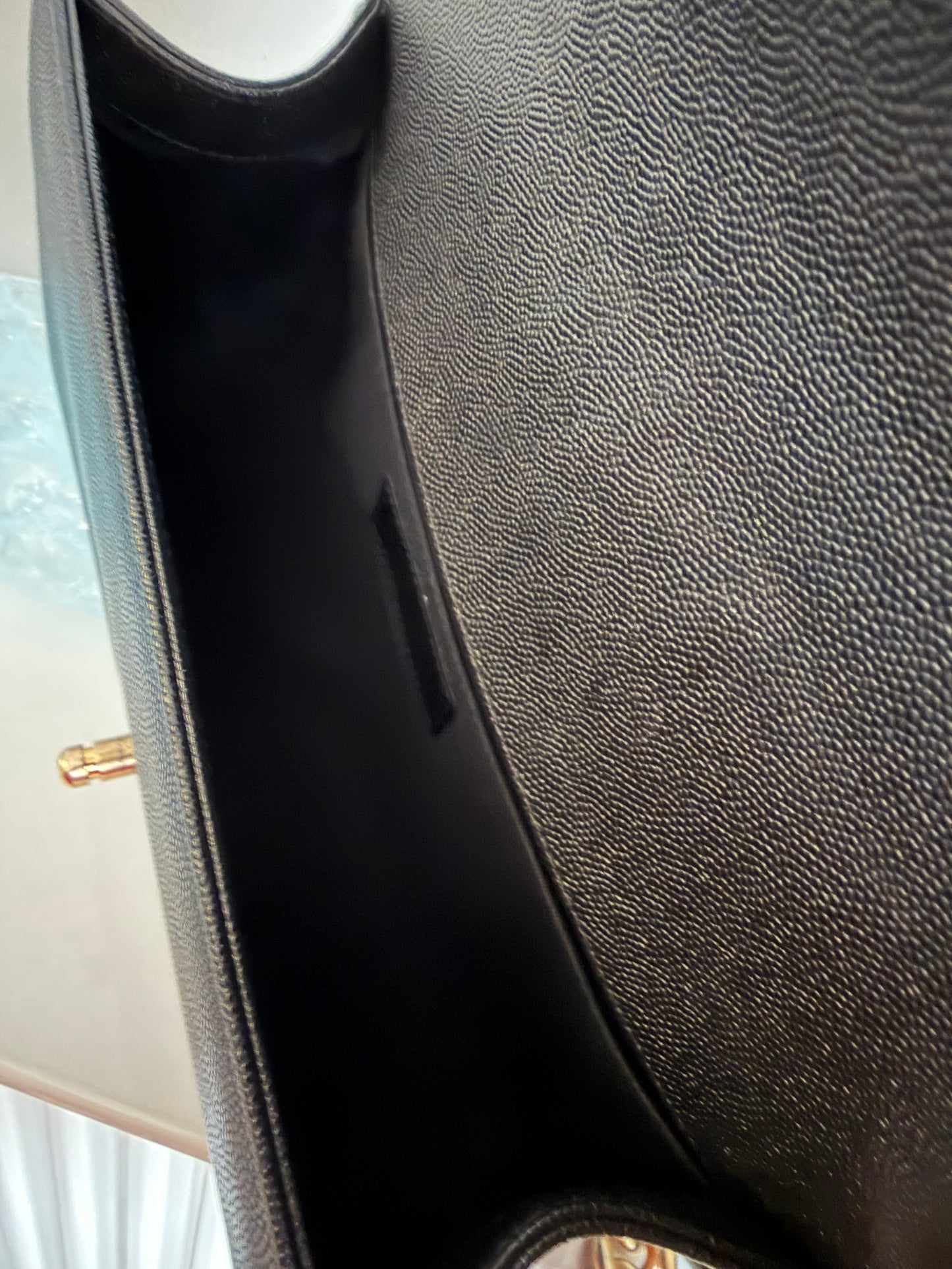 Pre-owned Certified Chanel Medium Boy Bag in Black Caviar Leather with Golden Hardware, 2019-2020, w/ Box, dust bag, authenticity code sticker