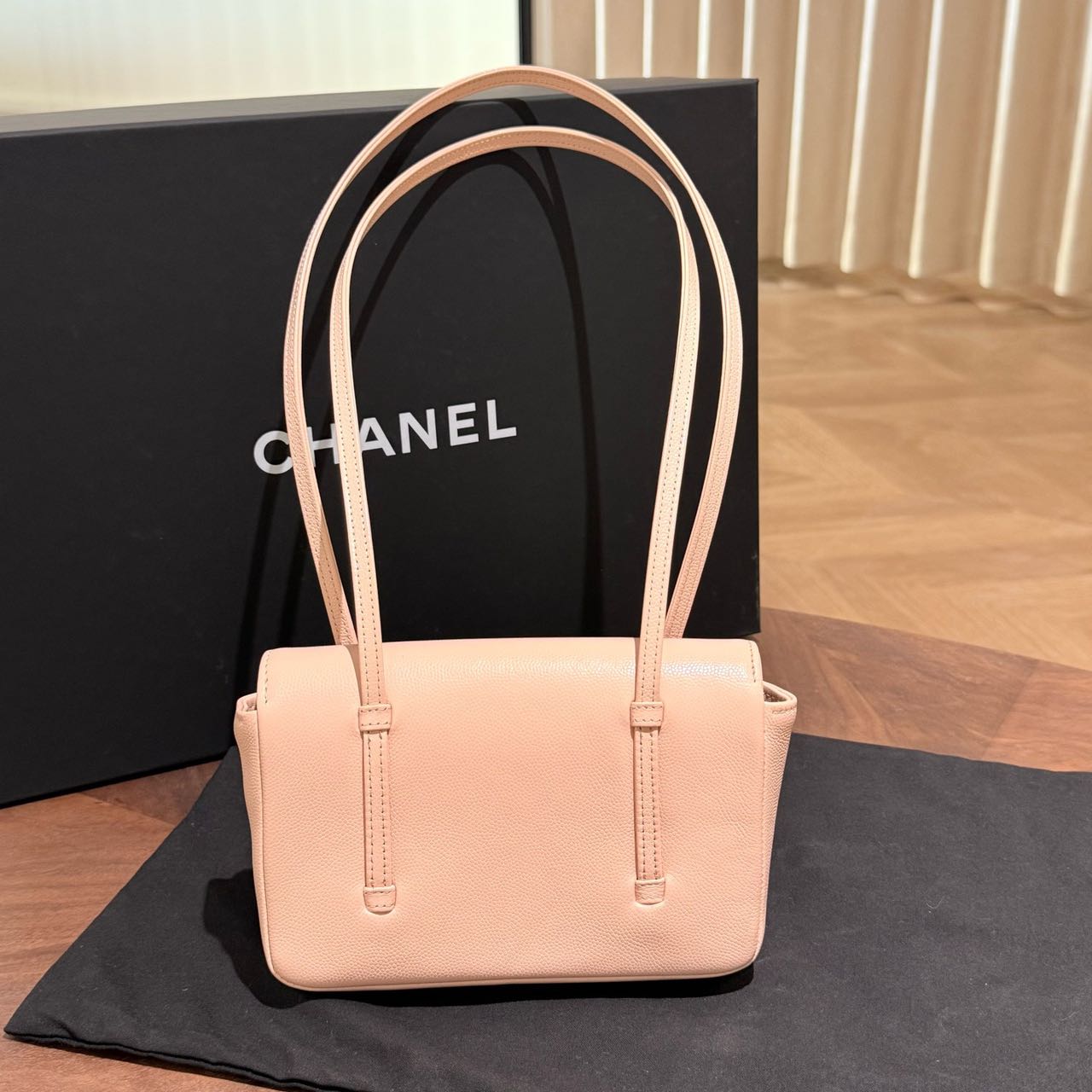 Pre-owned Certified Chanel Mini Preppy Coco in Pink Caviar Leather with Golden Hardware, w/full set